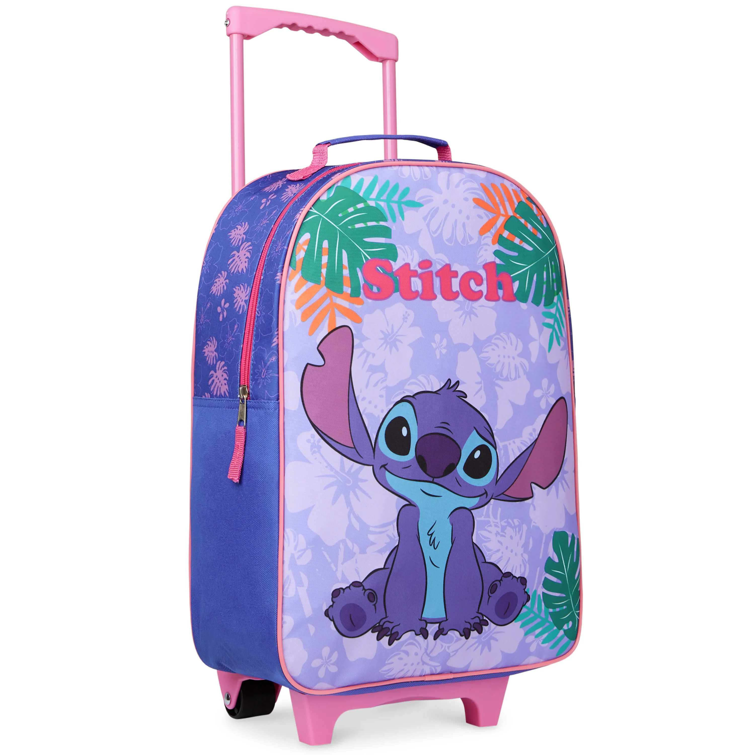 Disney Kids Suitcase - Foldable Trolley Bag 47 x 30cm, 2 Wheels Extendable Handle