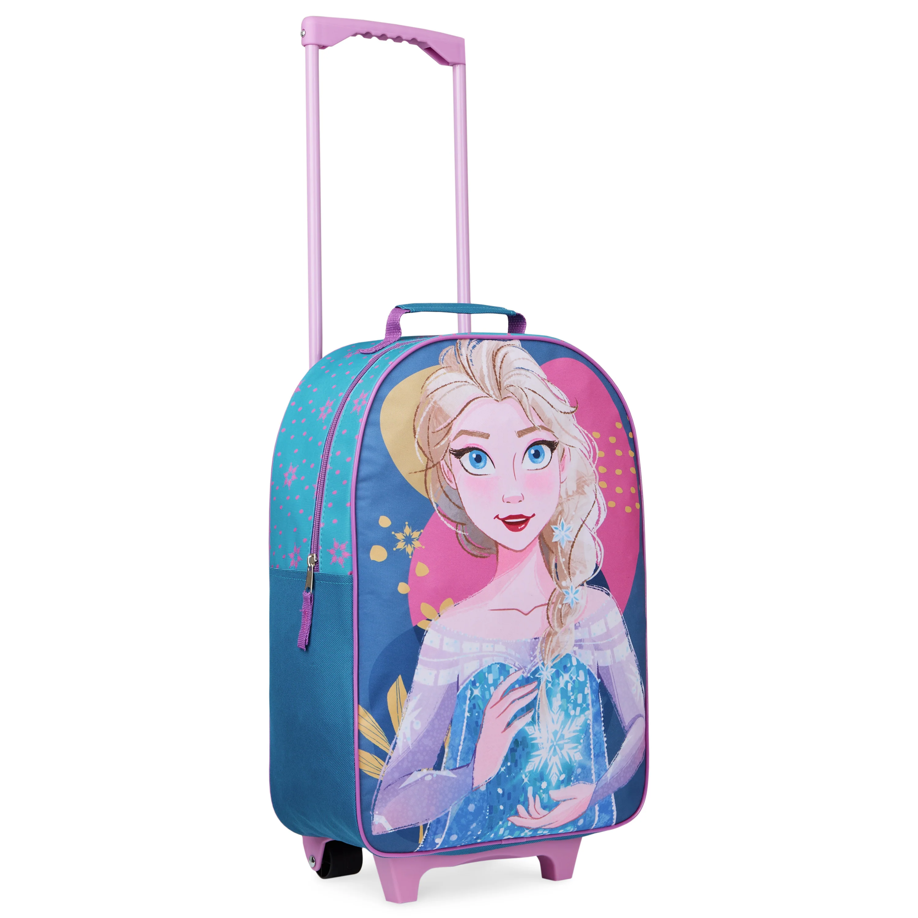 Disney Kids Suitcase - Foldable Trolley Bag 47 x 30cm, 2 Wheels Extendable Handle