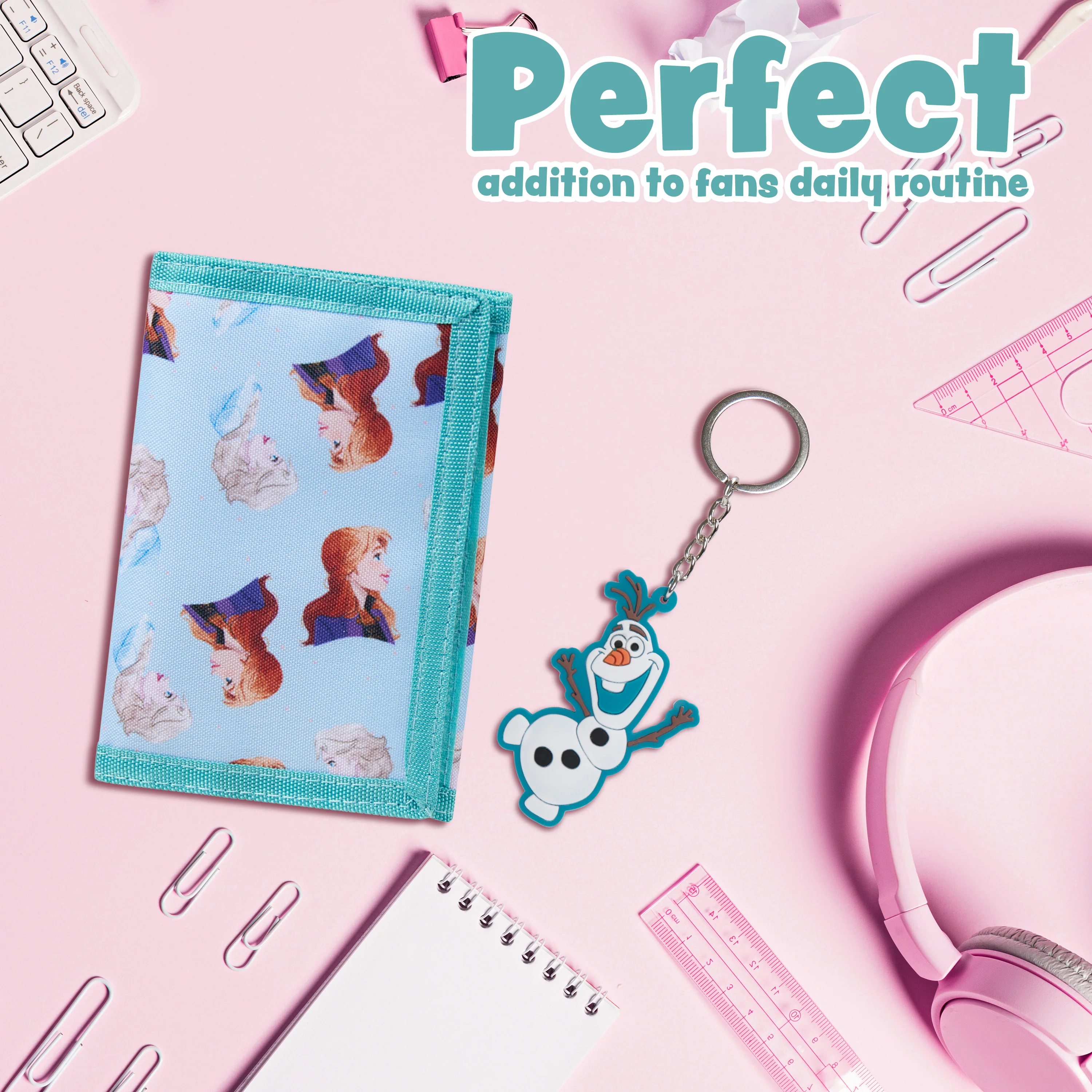 Disney Kids Wallet and Keyring Gift Set -Blue Frozen - Image 4