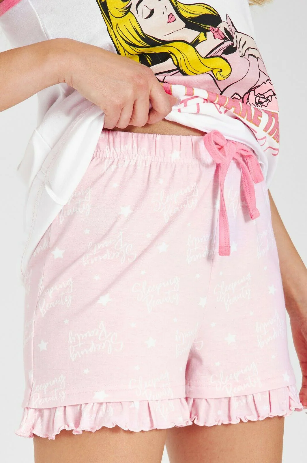 Disney Ladies Pyjamas Set, Cami Top & Sleep Shorts Sleeping Beauty Women PJs - Image 5