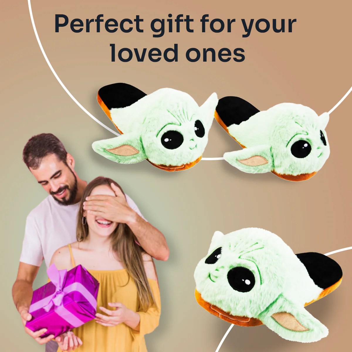 Disney Ladies Slippers, Fluffy Indoor House Shoes - Baby Yoda - Image 5