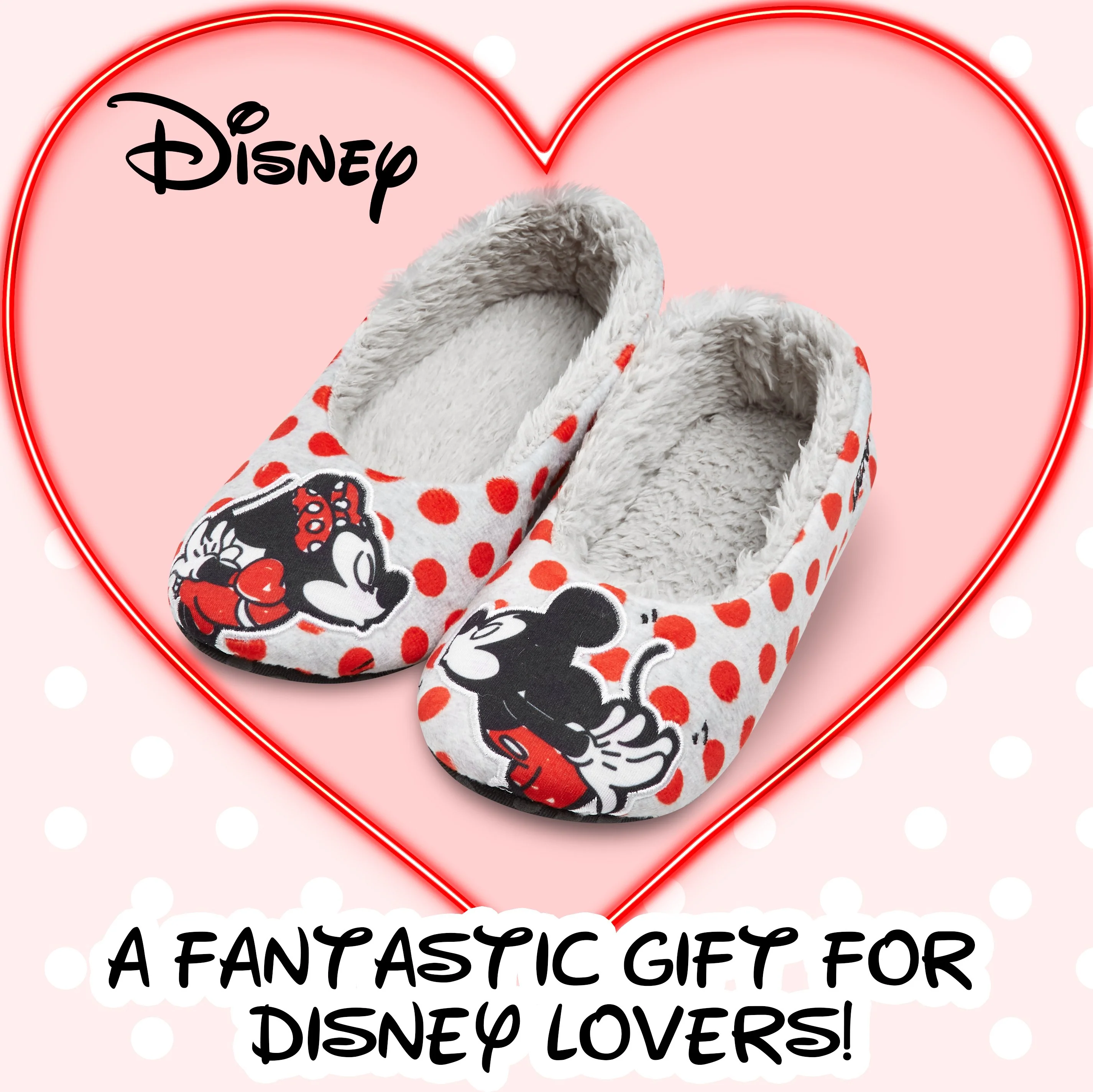 Disney Ladies Slippers, Minnie Mouse Womens Slippers, Anti-Slip Fluffy Slippers - Image 5