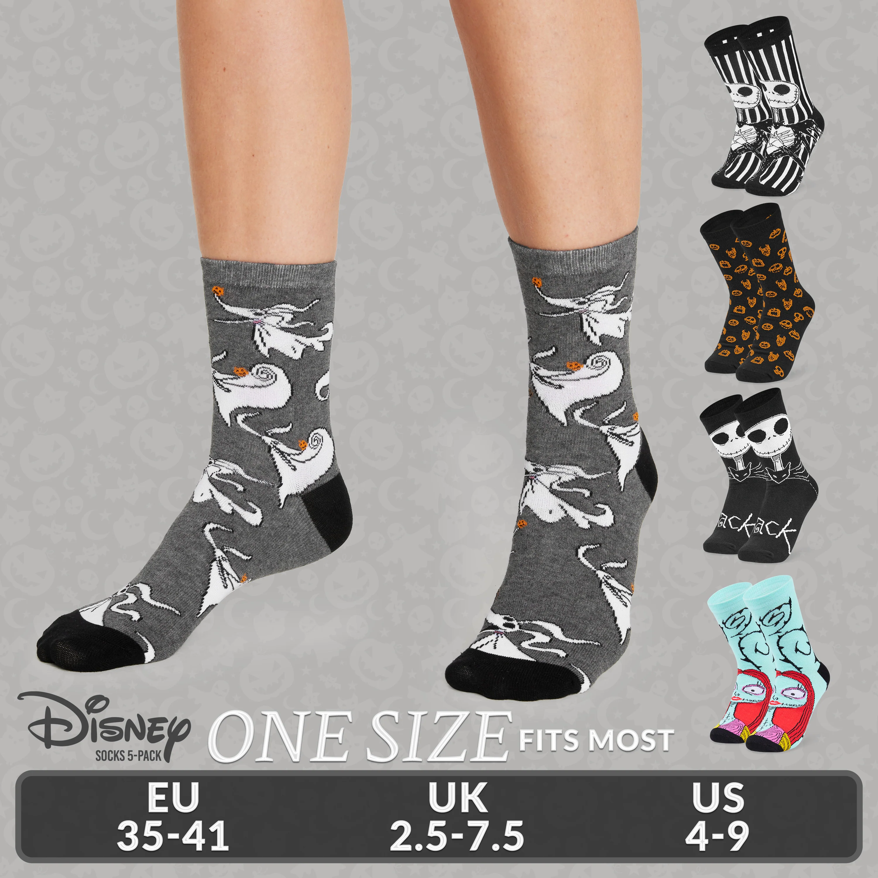 Disney Womens Novelty Calf Socks, Soft Breathable Ankle Socks Pack of 5 Gifts for Women - Image 6