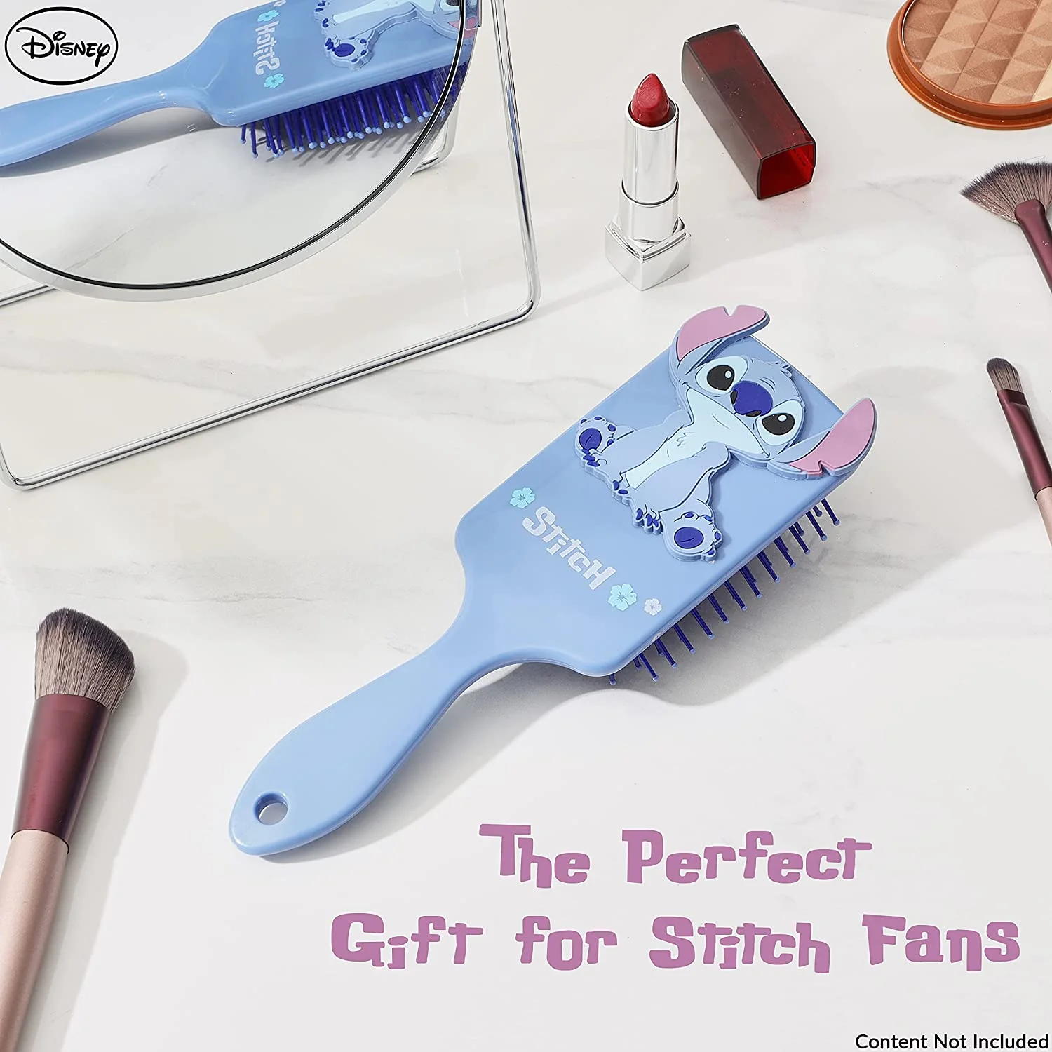 Disney Lilo and Stitch Hair Brush with 3D Stitch, Gifts for Girls, Ladies - Image 3