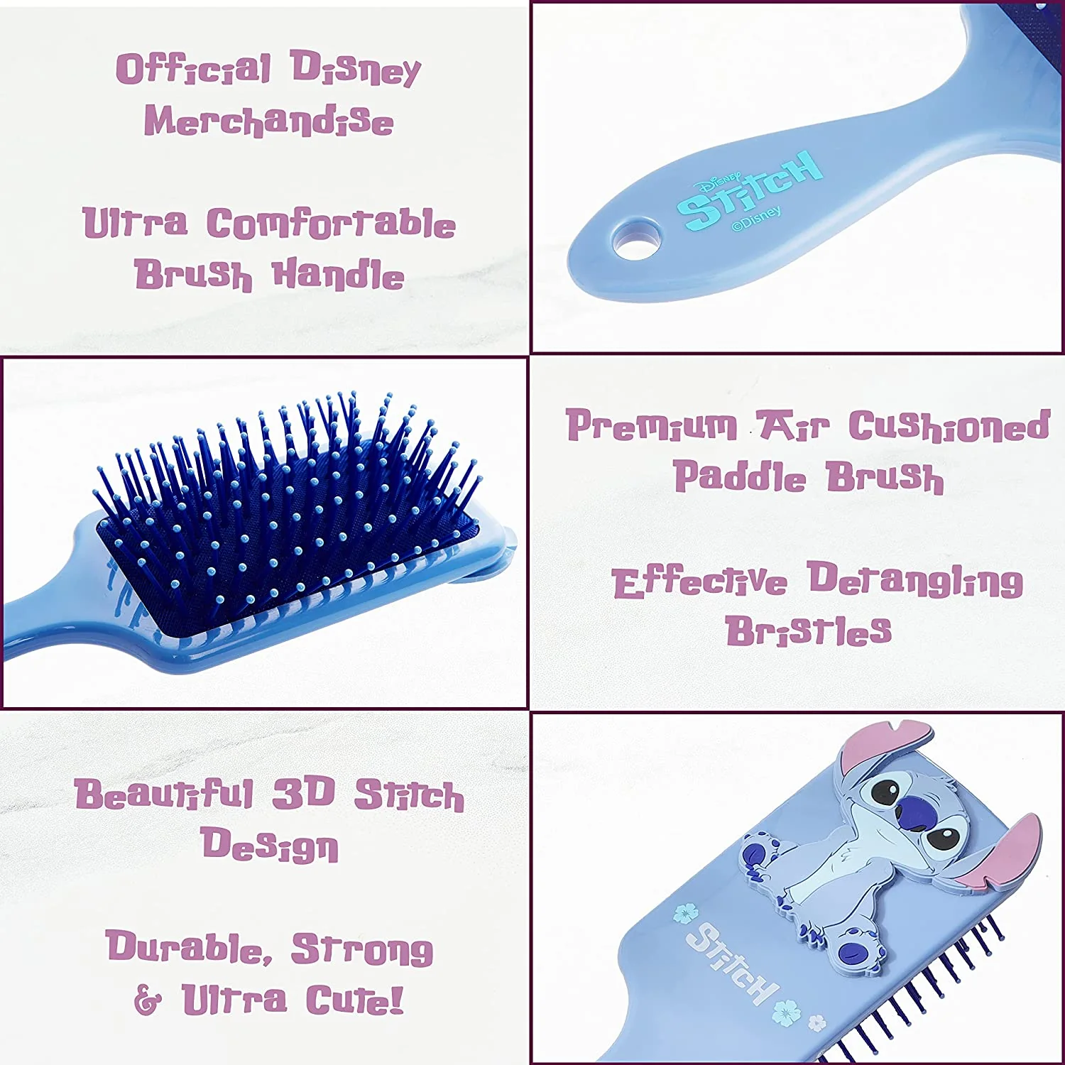 Disney Lilo and Stitch Hair Brush with 3D Stitch, Gifts for Girls, Ladies - Image 4
