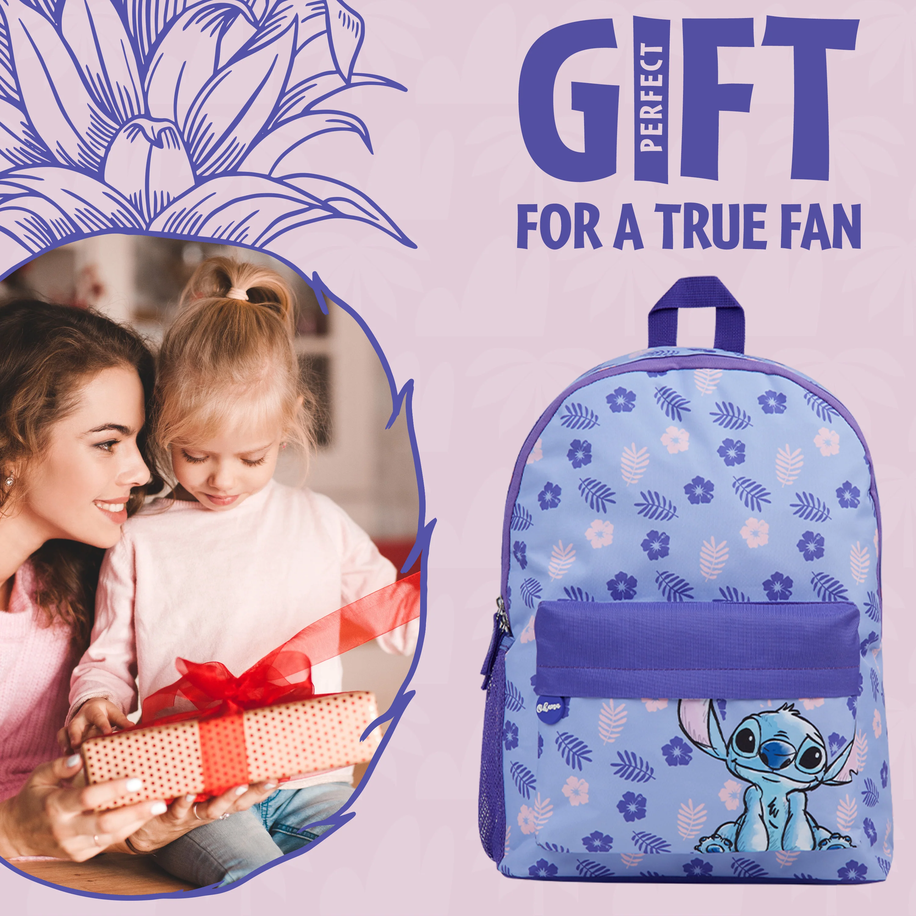 Disney Lilo and Stitch School Bag, Backpacks for Children, for School Travel for Girls - Image 3