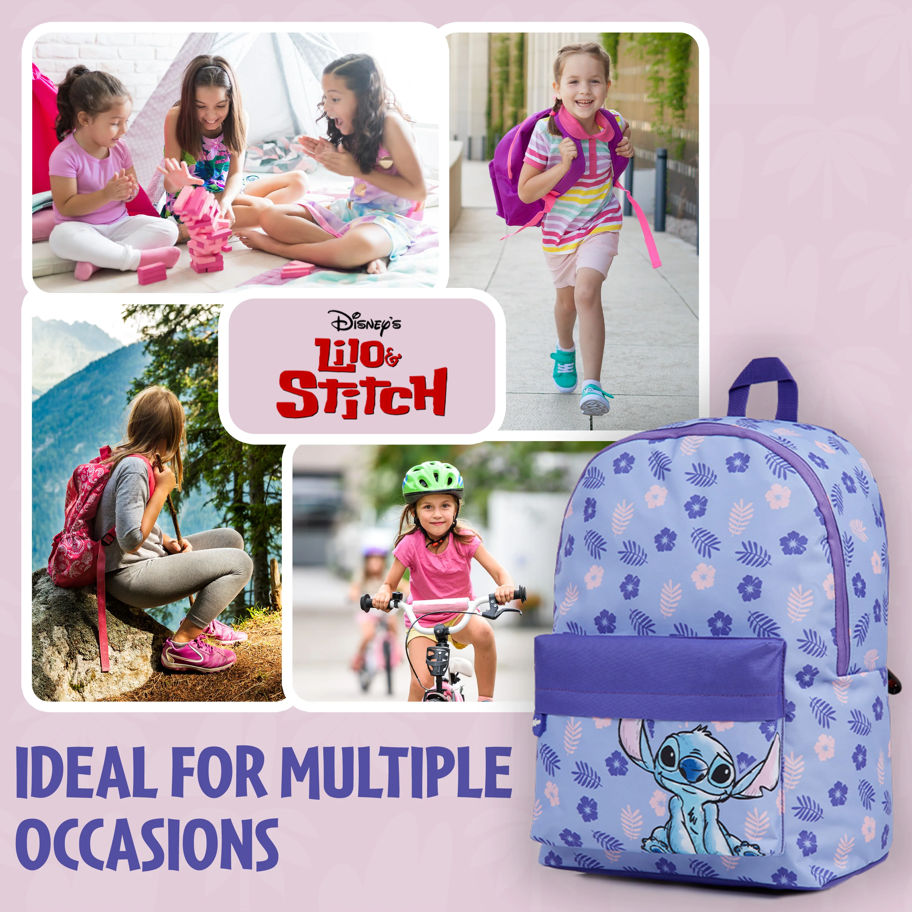 Disney Lilo and Stitch School Bag, Backpacks for Children, for School Travel for Girls - Image 6