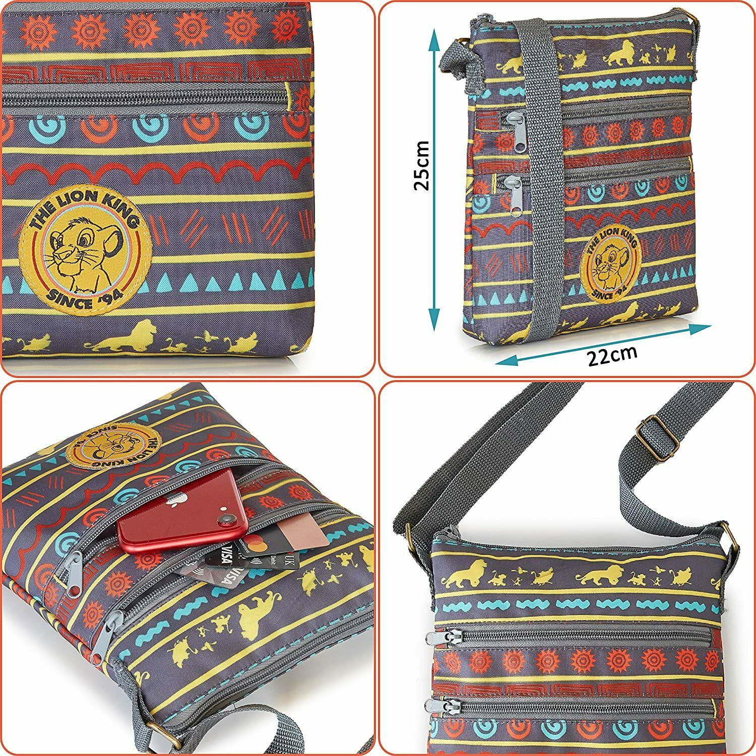 Disney Lion King Bag, Cross Body Bag For Girls And Women, Mini Messenger Bag, Ladies Small Shoulder Bag With Adjustable Crossbody Strap, Ladies Handbags, Gifts For Her - Image 7