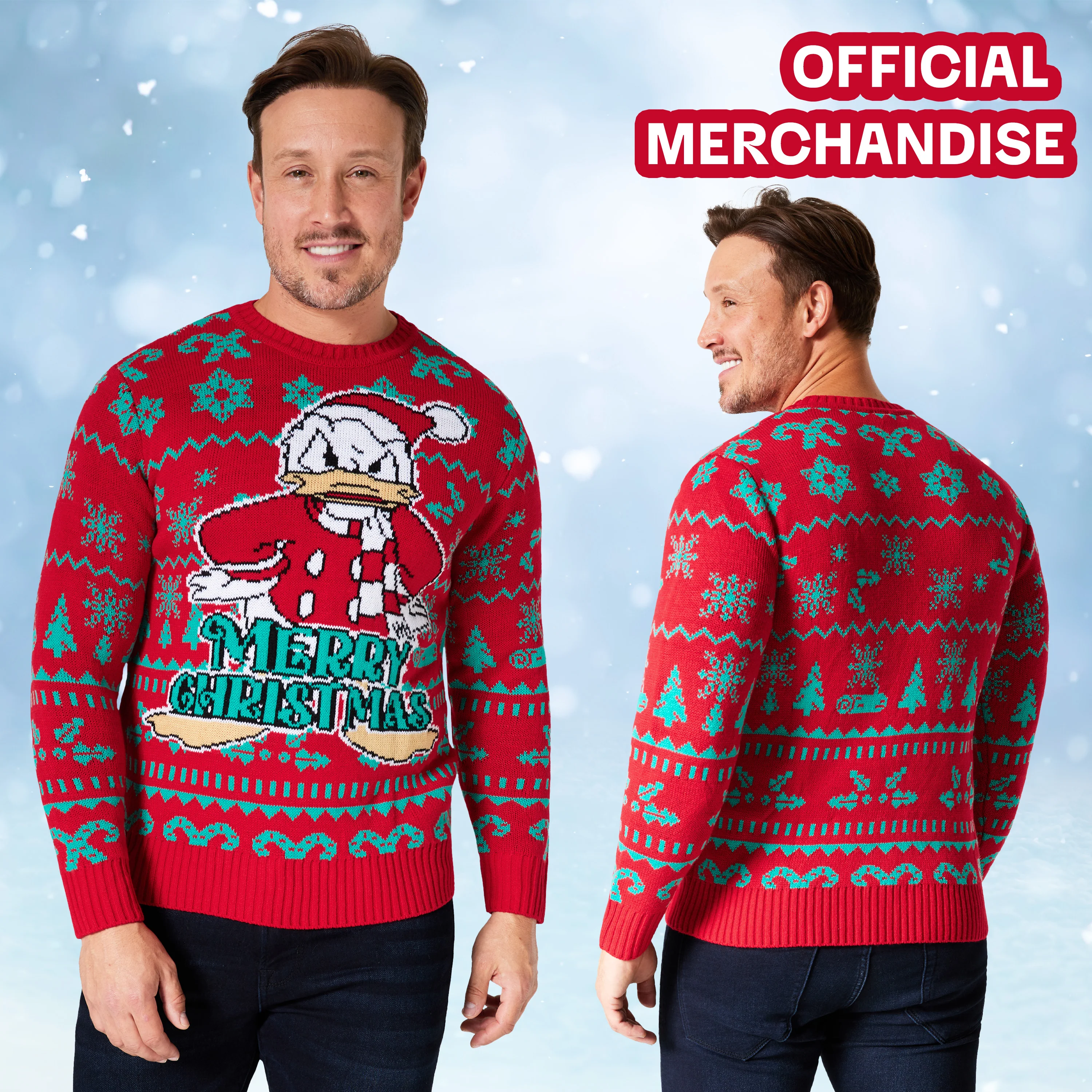 Disney Mens Christmas Jumper - Donald - Image 4