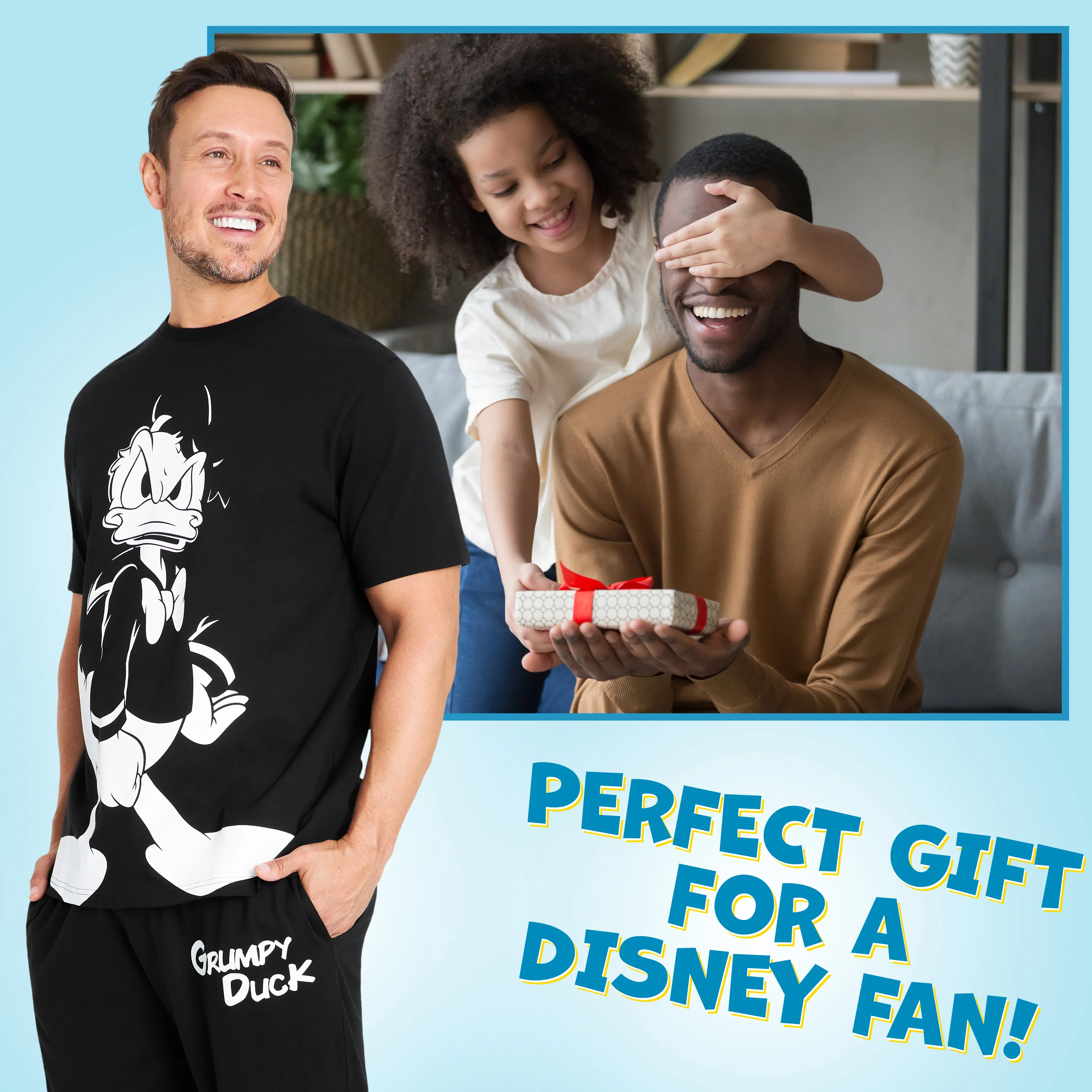 Disney Mens Pyjamas Jack Skellington Donald Duck Grumpy Men's Nightwear Set T-Shirt Long Bottoms PJs M-3XL Loungewear - Image 3