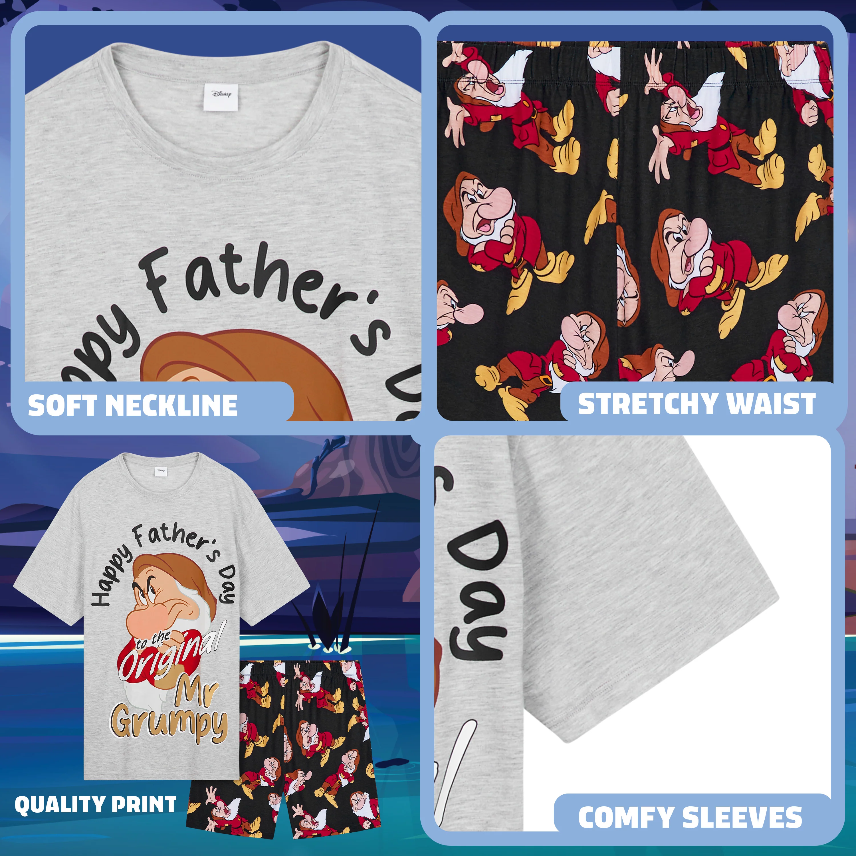 Disney Mens Short Pyjamas Set - Gifts for Dads - Image 4