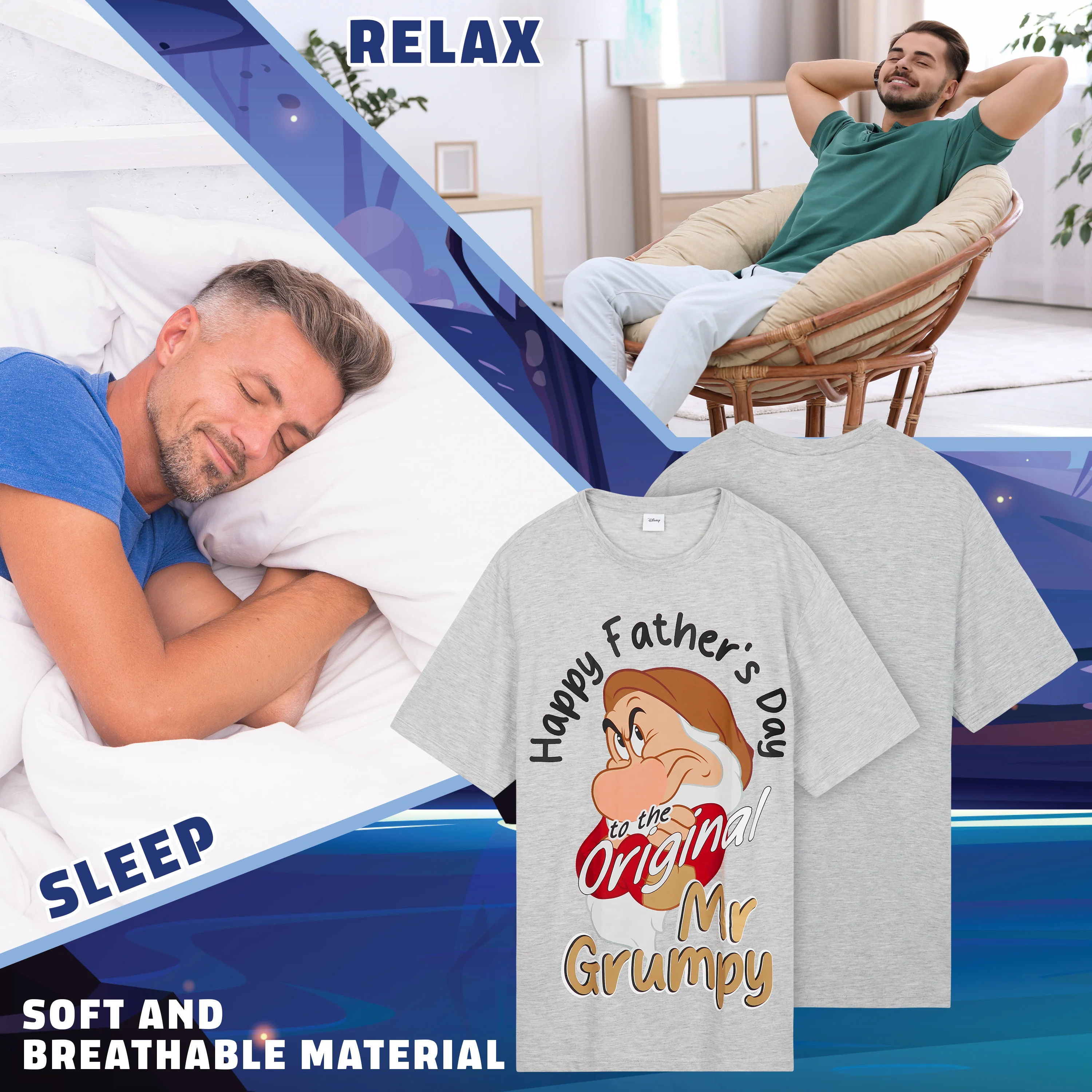 Disney Mens Short Pyjamas Set - Gifts for Dads - Image 5