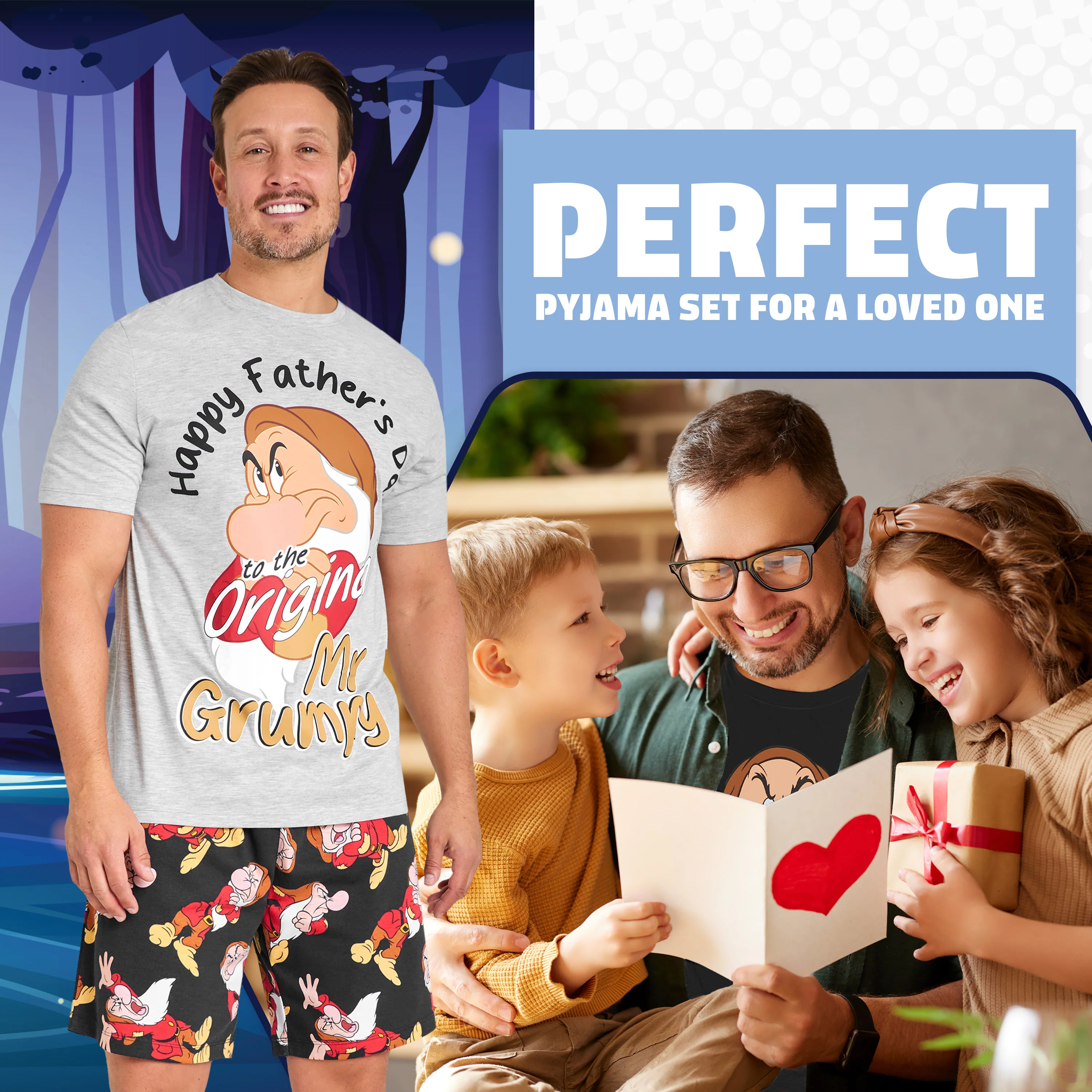 Disney Mens Short Pyjamas Set, Soft Breathable Lounge Wear - Gifts for Dads - Image 2