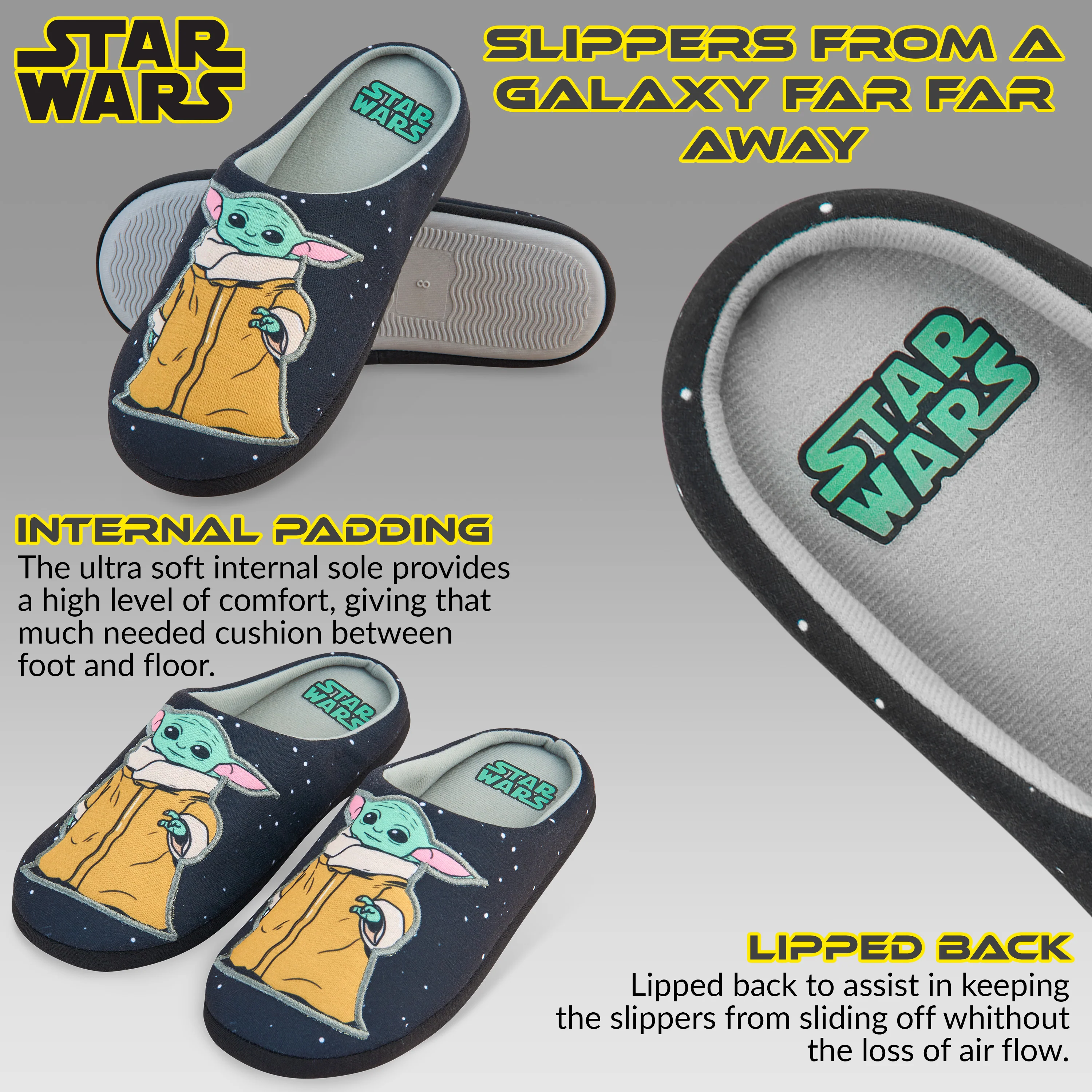 Disney Men's Slippers - Baby Yoda House Shoes - Image 6
