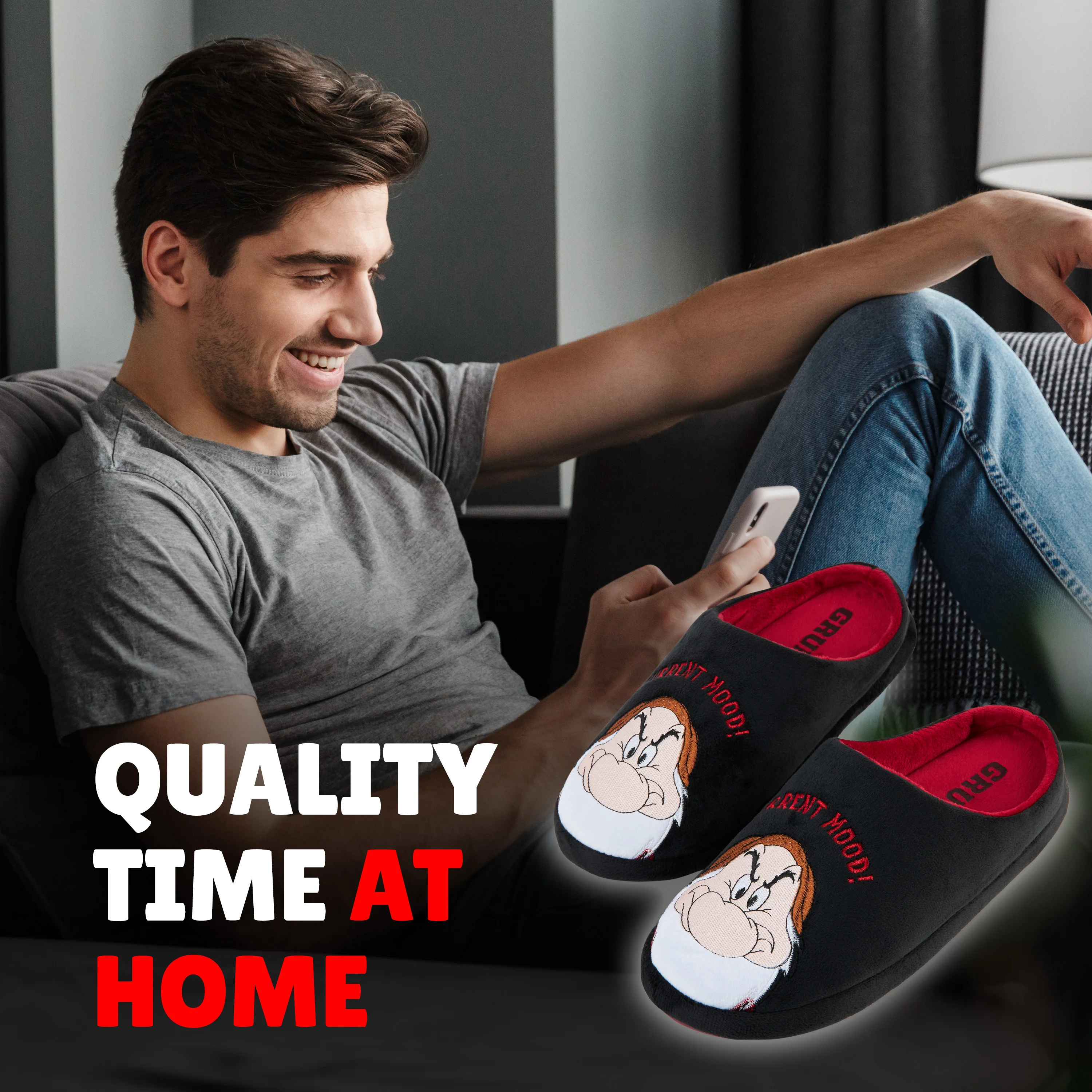 Disney Men's Slippers -Grumpy House Shoes - Image 4