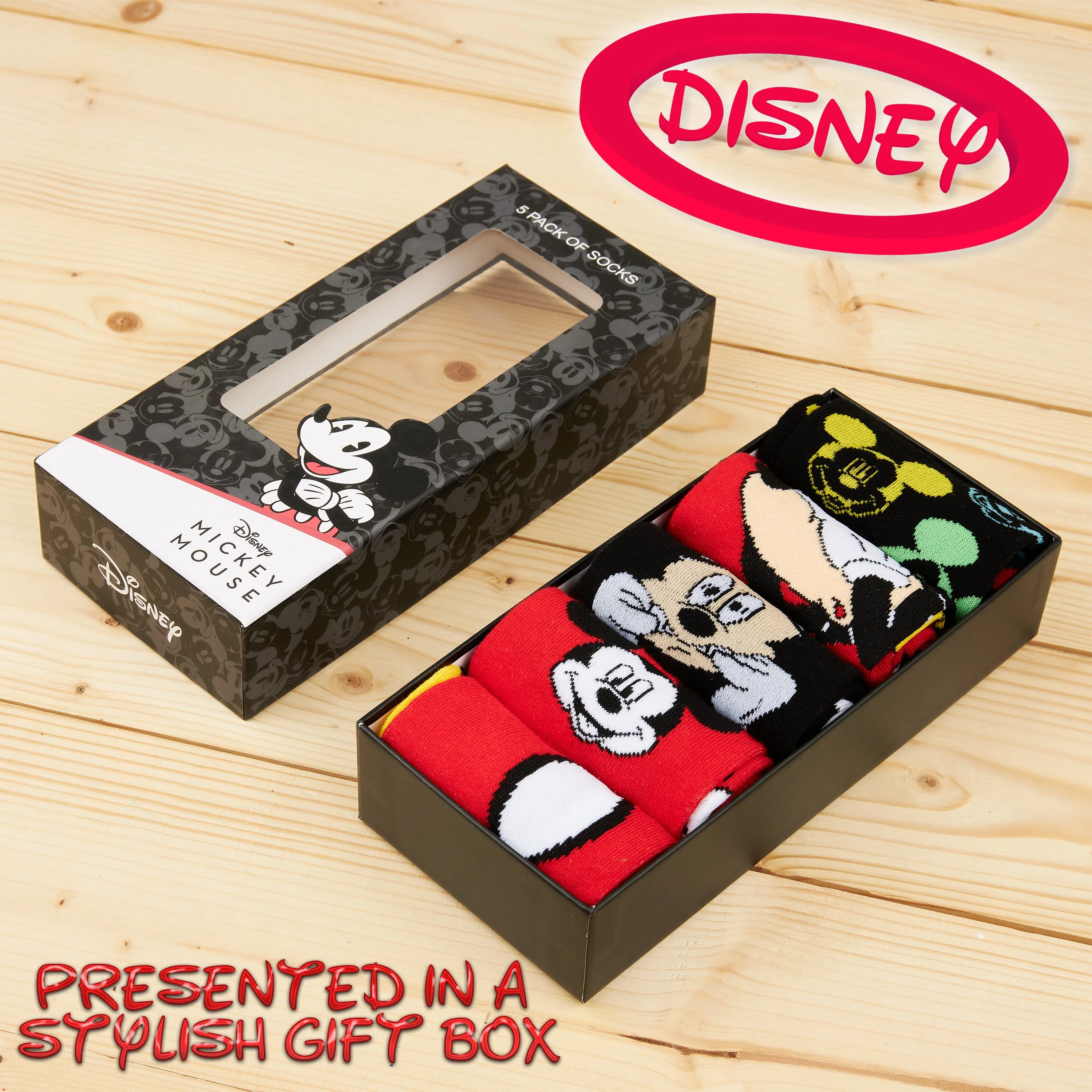 Disney Mens Socks, Novelty Socks Mickey Mouse 5 Pack Socks - Image 4