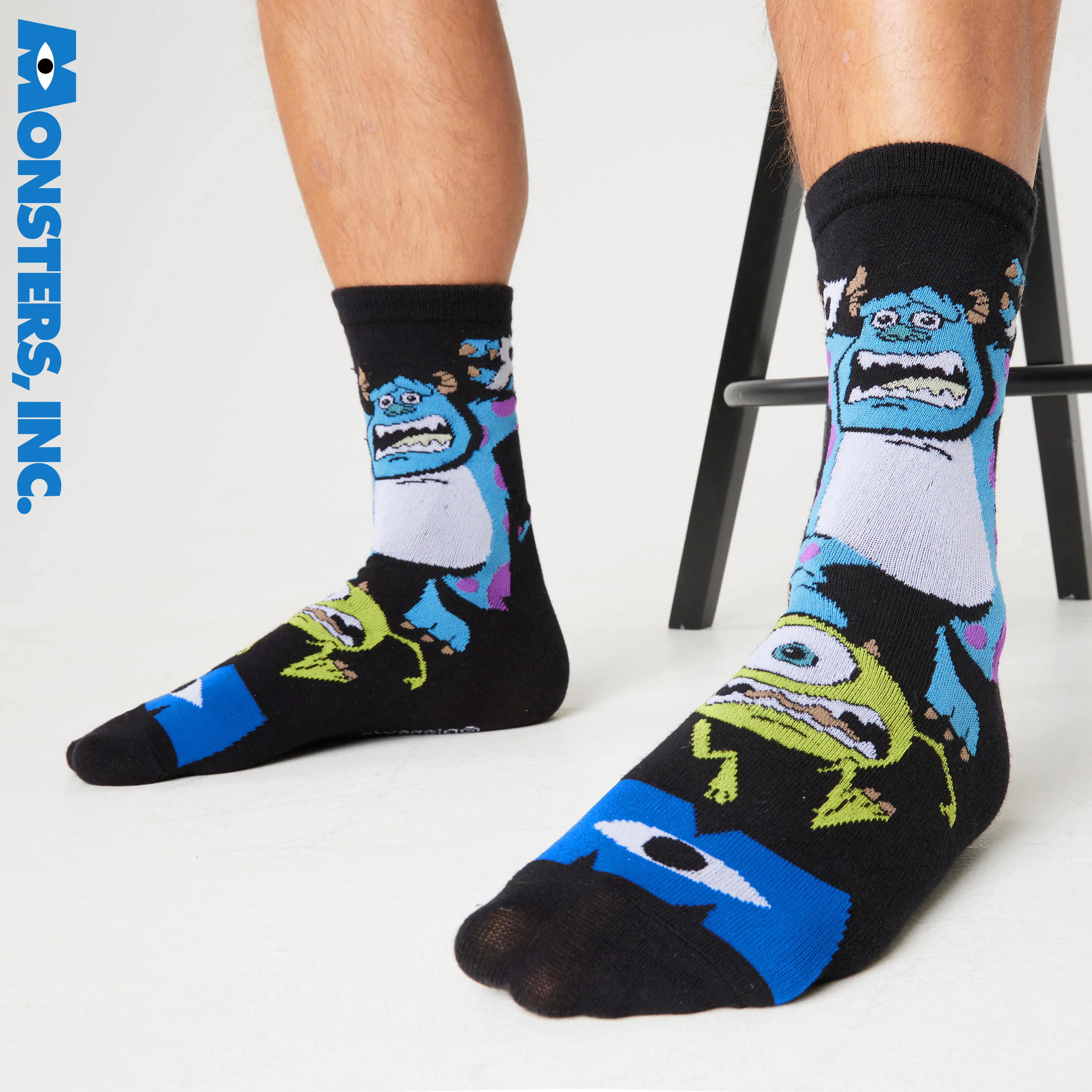 Disney Mens Socks - Pack of 5 Crew Socks for Men - Monsters INC. - Image 5