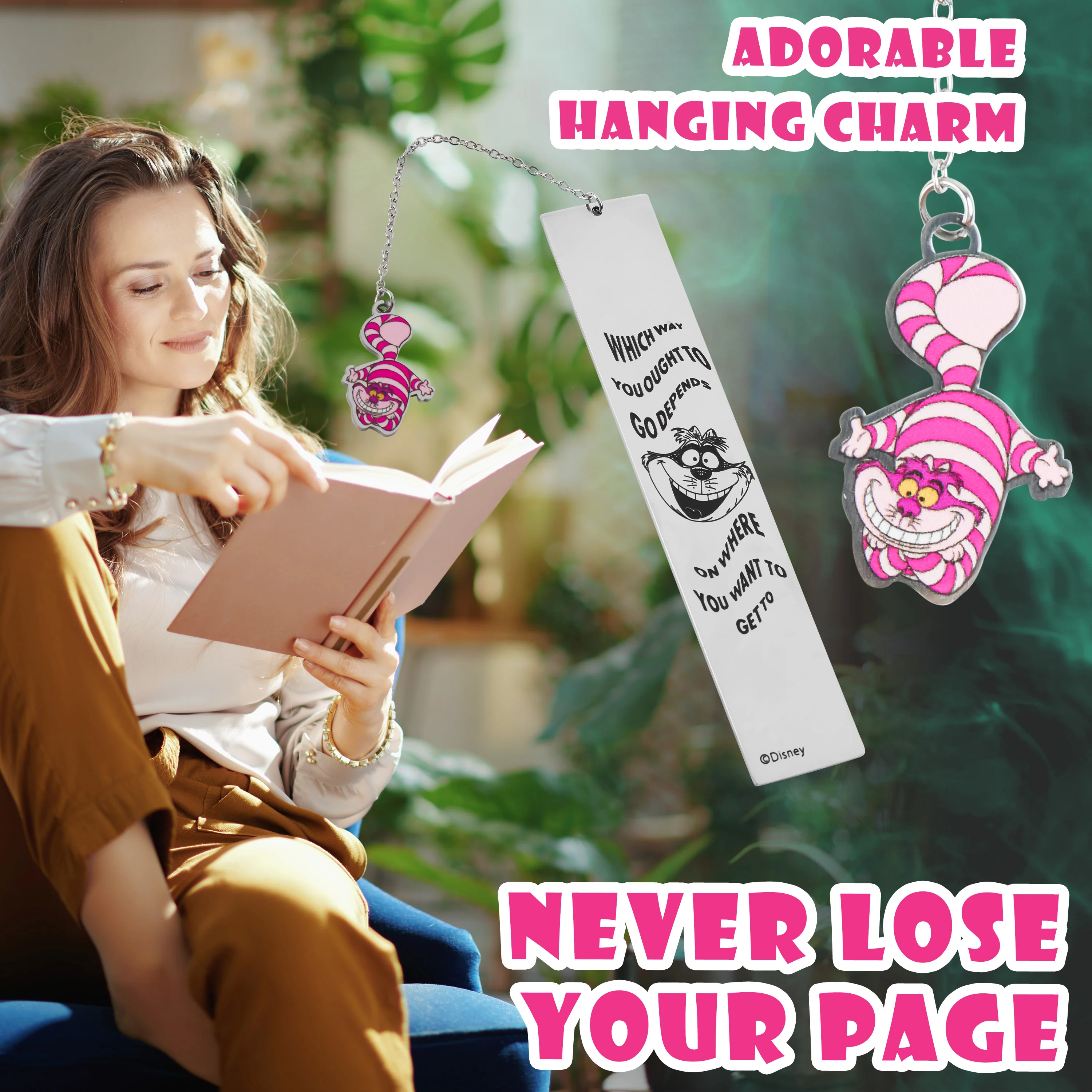 Disney Metal Bookmarks for Women, Inspirational Quote & Charm - Gifts for Her - Image 4