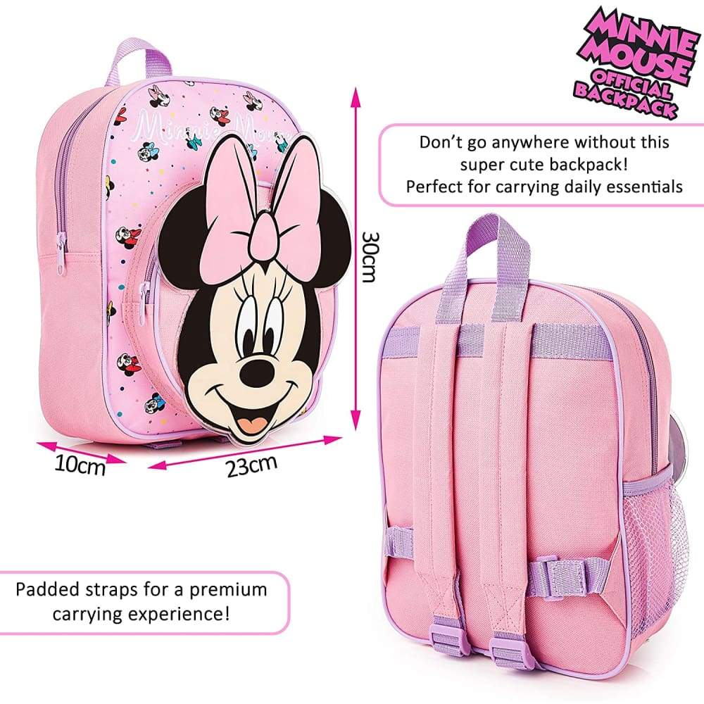 Disney Minnie Mouse Backpack for Girls - Pink Minnie Mouse - Image 3
