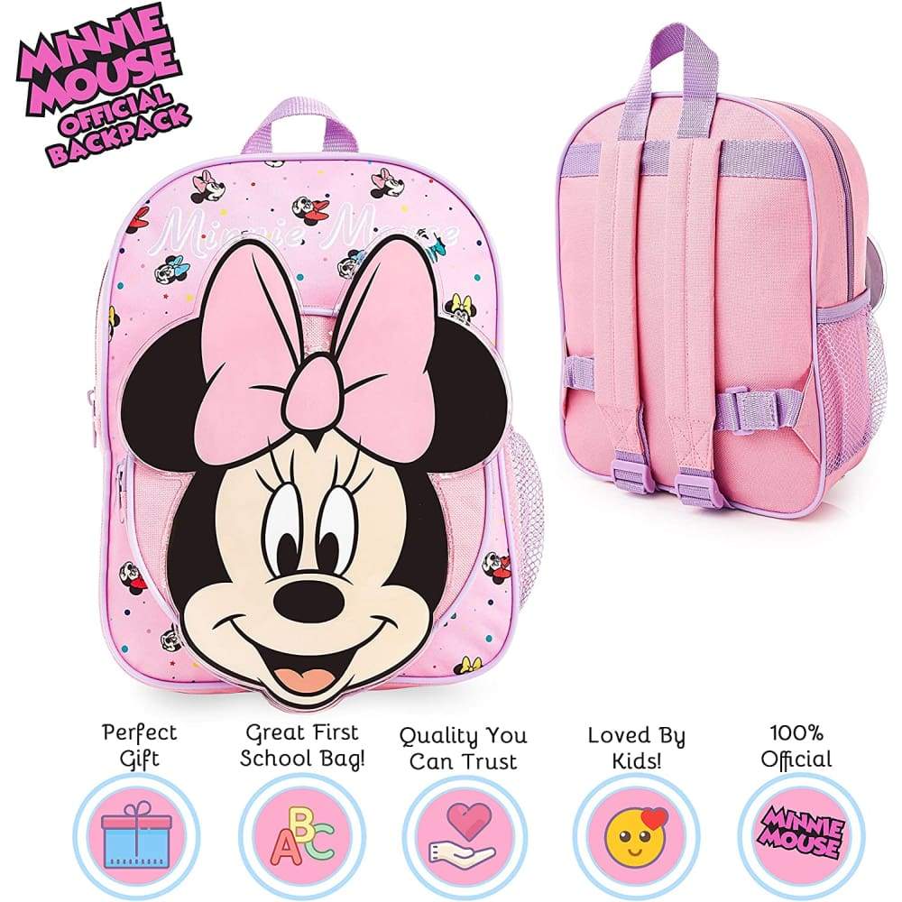 Disney Minnie Mouse Backpack for Girls - Pink Minnie Mouse - Image 5