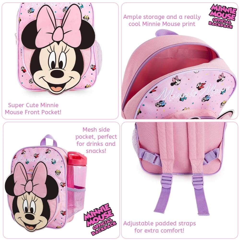 Disney Minnie Mouse Backpack for Girls - Pink Minnie Mouse - Image 6