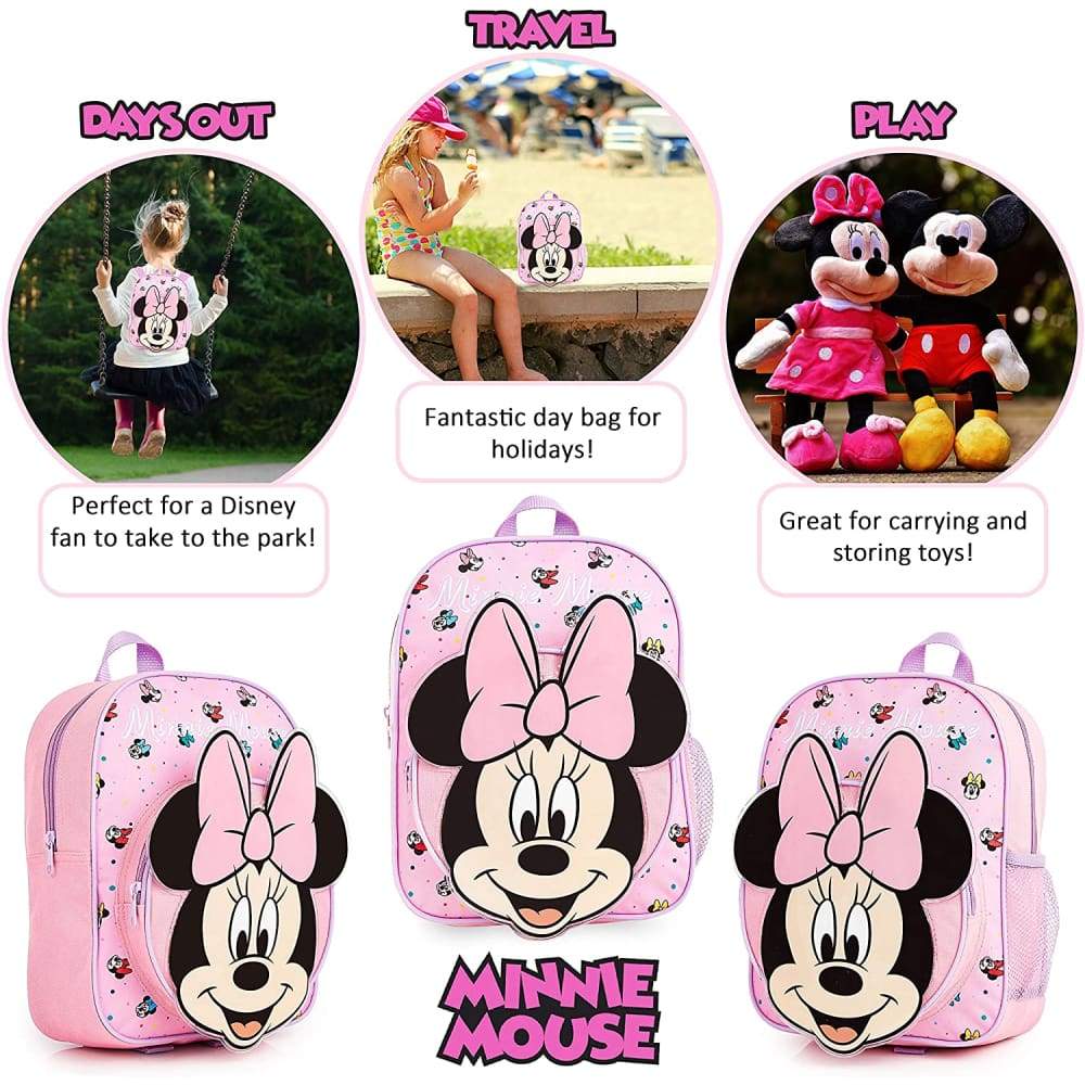 Disney Minnie Mouse Backpack for Girls - Pink Minnie Mouse - Image 7