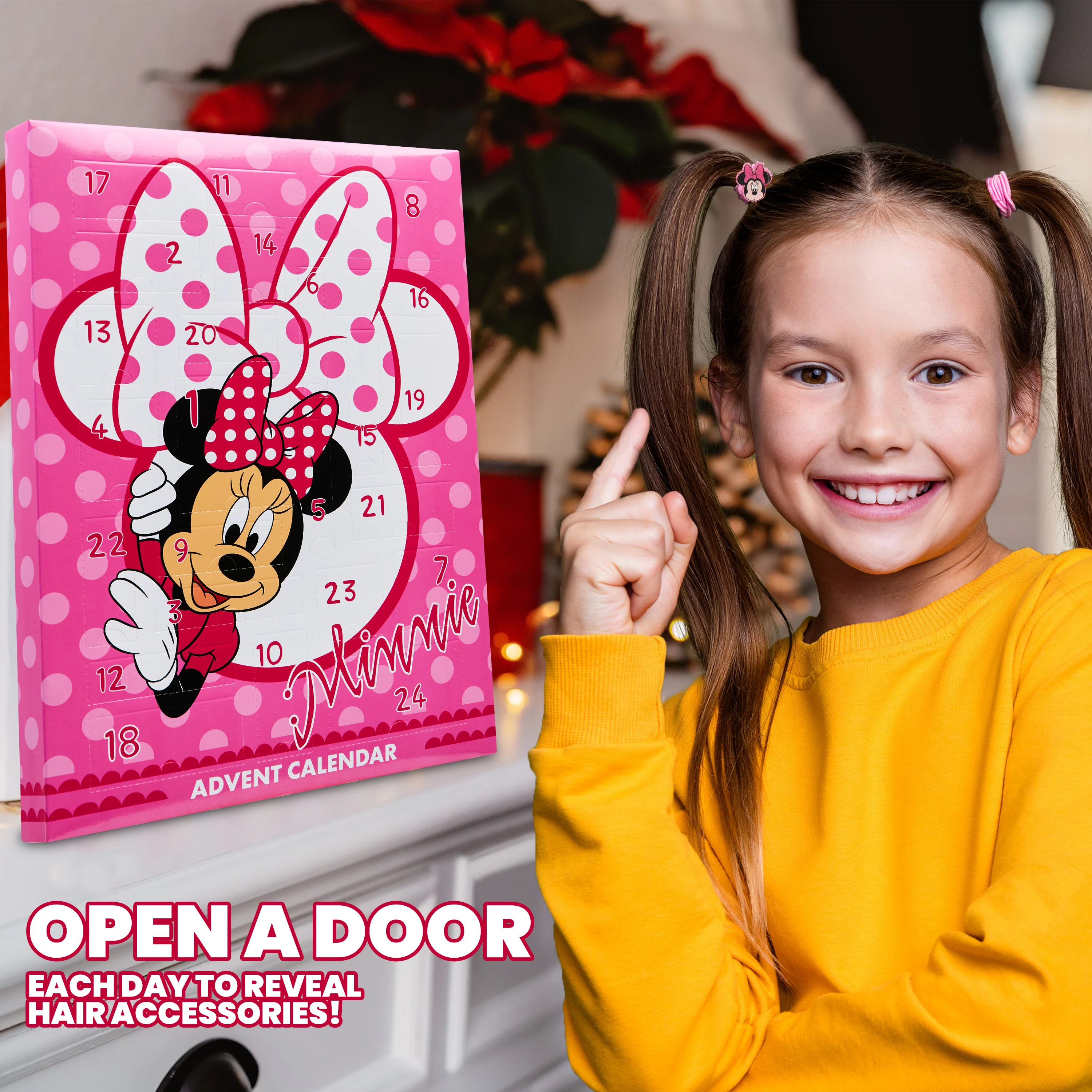 Disney Minnie Mouse Advent Calendar 2025 Hair Accessories Countdown Calendar (Pink) - Image 4