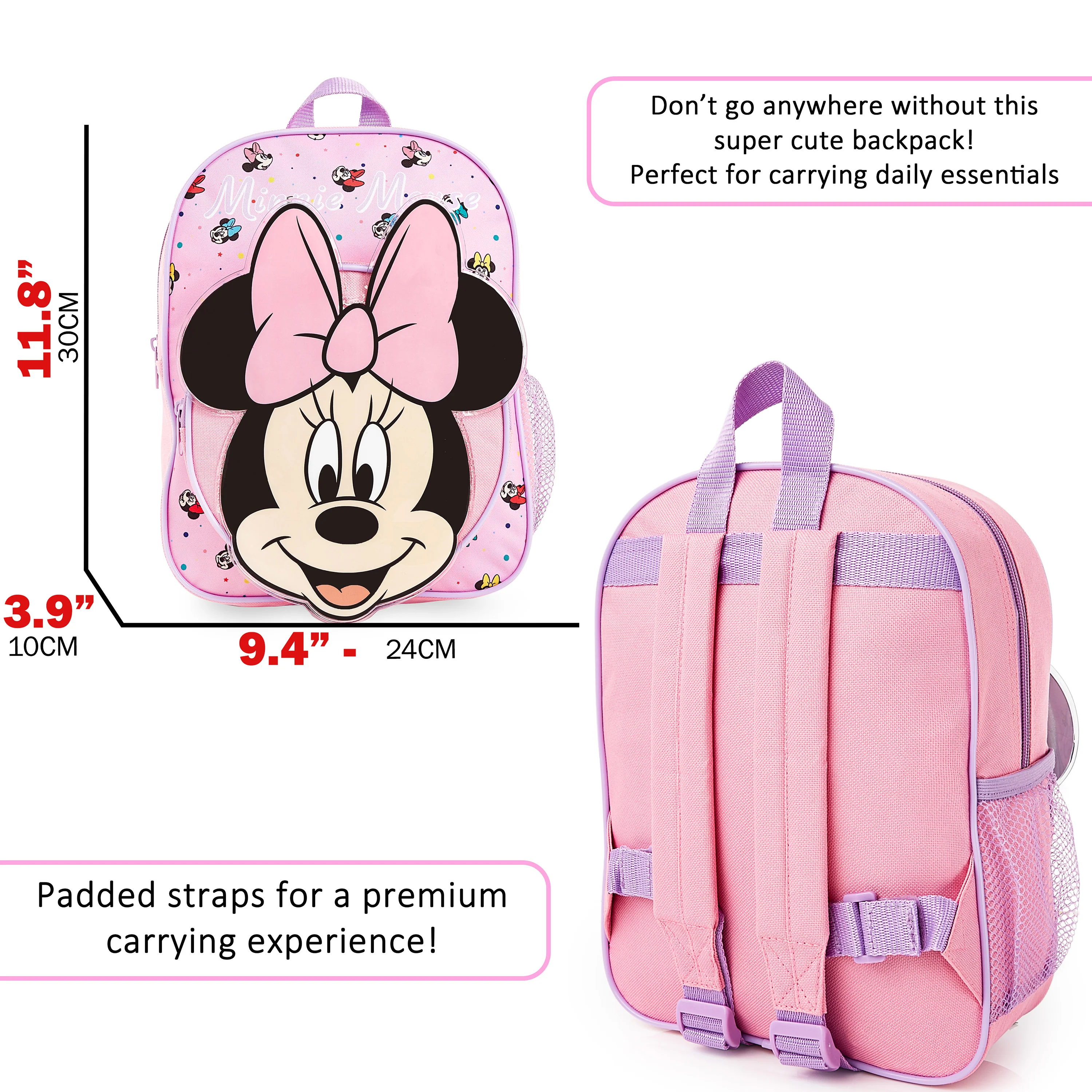 Disney Minnie Mouse Backpack Girls Rucksack for Toddlers Nursery Preschool - Image 6