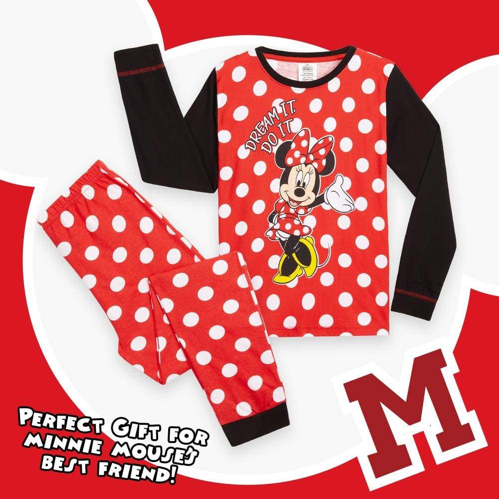 Disney Minnie Mouse Pyjamas Cotton Toddler and Girls PJs - Image 3