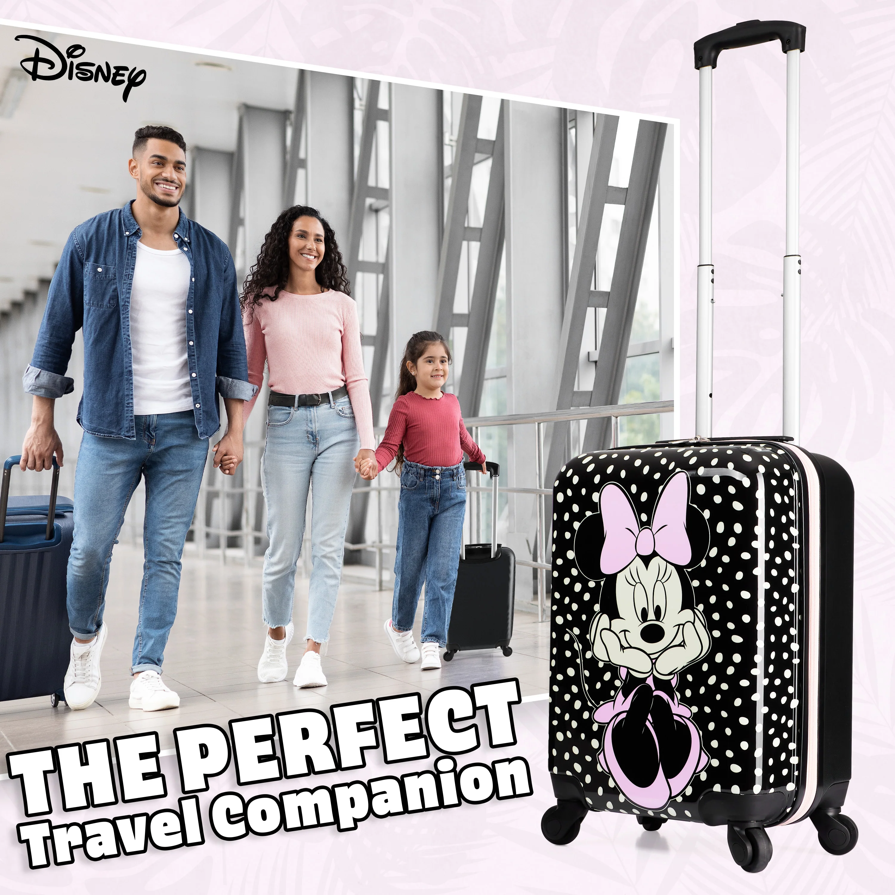 Disney Minnie Mouse Suitcase Hard Shell 49 x 33 x 22 30L Capacity 4 Spinner Wheels - Image 2