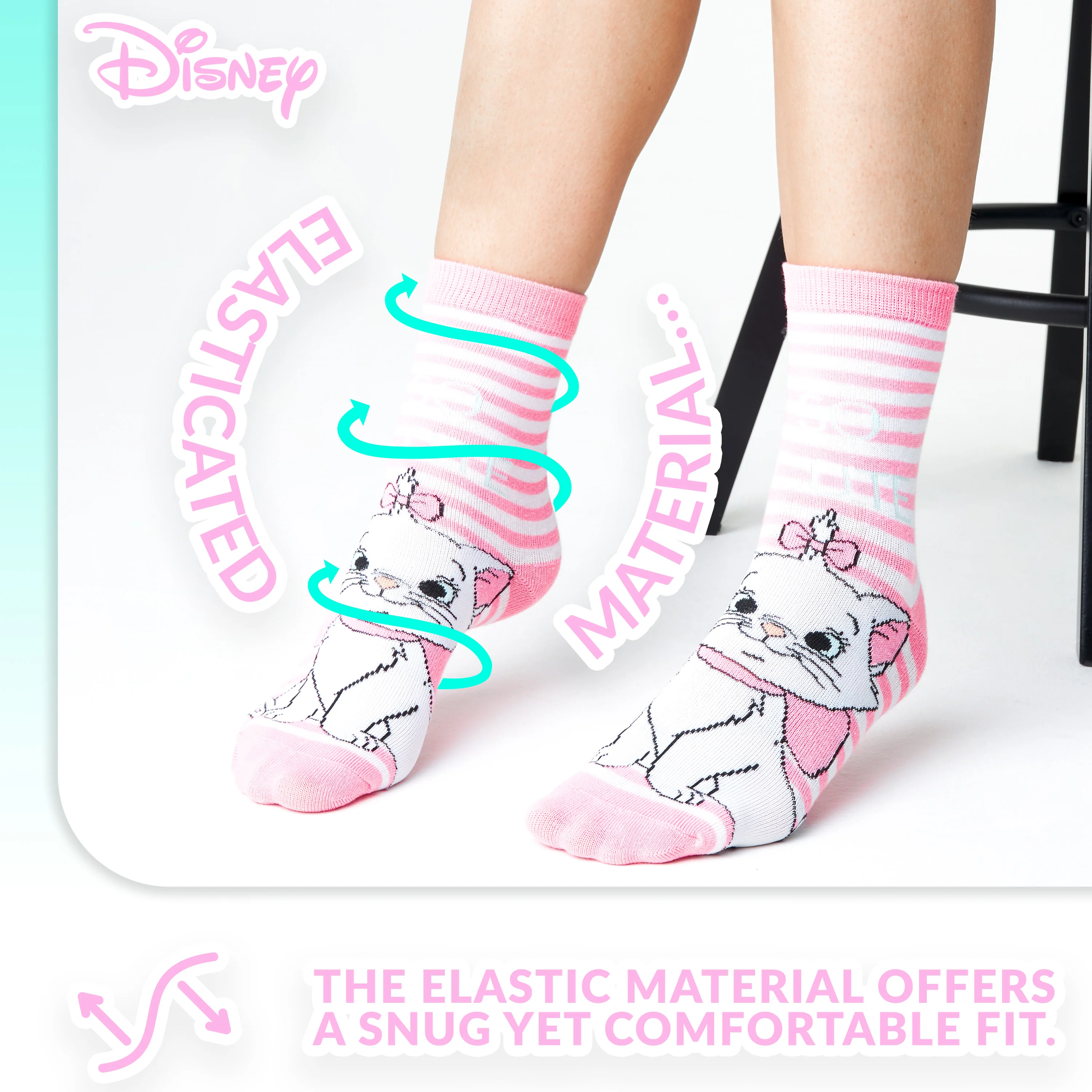 Disney Stitch Mug and Socks Gift Set for Women Teenagers Cute Ceramic Mug Soft Calf Socks, Stocking Filler Gifts for Her (Pink Marie) - Image 6