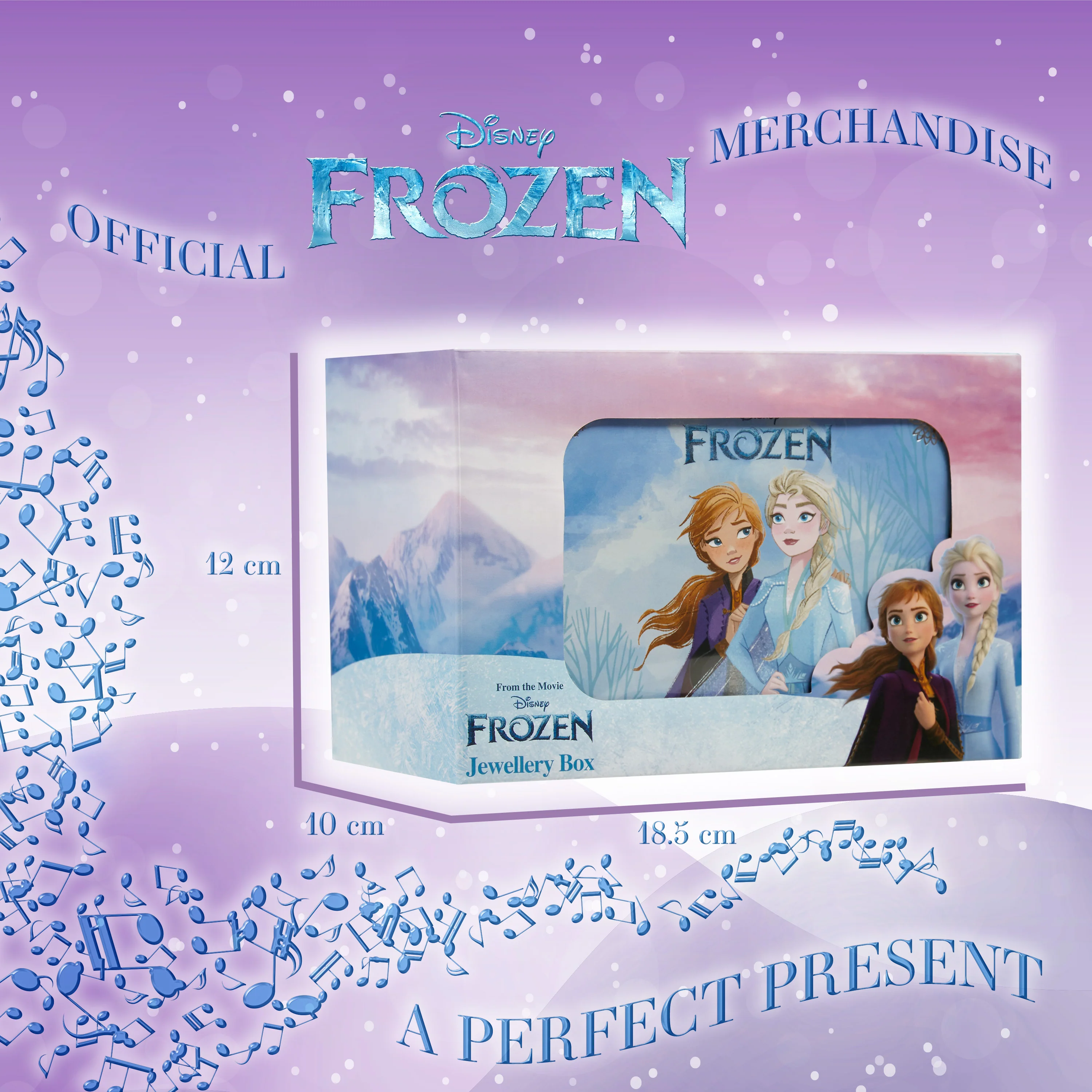 Disney Musical Jewellery Box for Girls, Princess Frozen Gifts (Blue Frozen) - Image 6