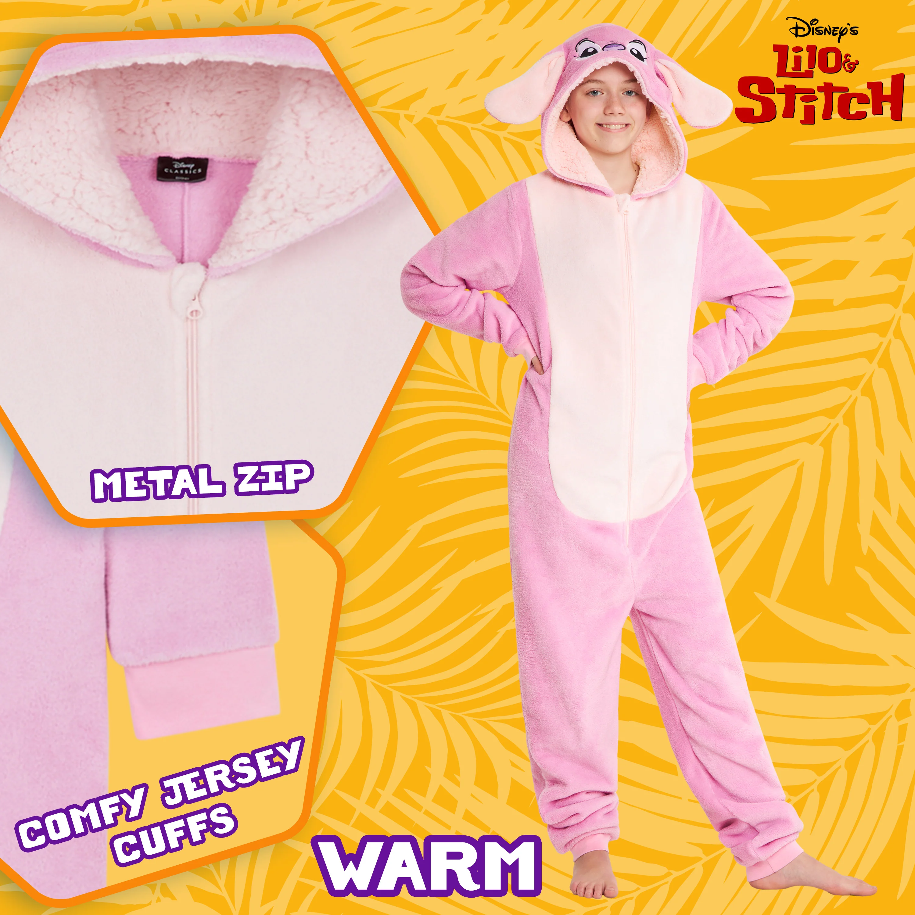 Disney Angel Onesies for Girls Fleece Pyjamas Lounge Wear - Image 4