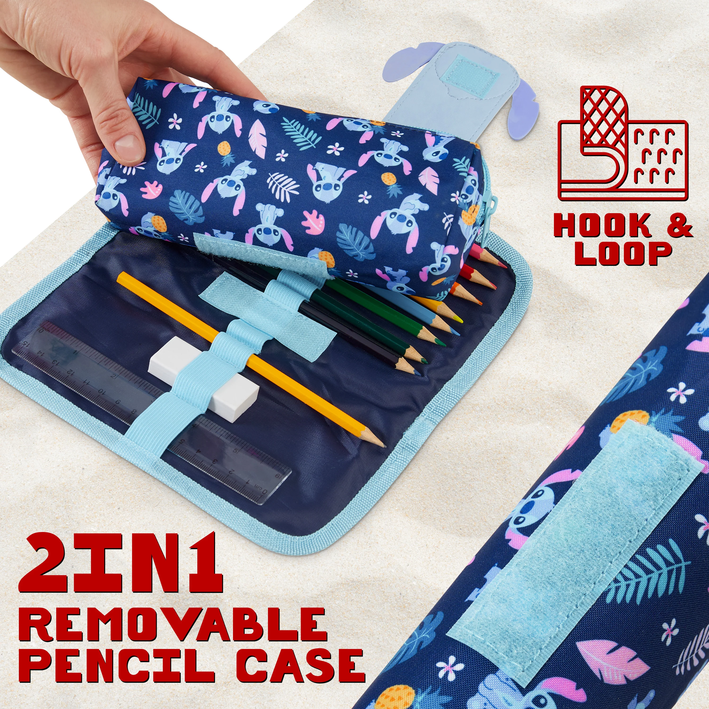 Disney Pencil Case for Girls Stitch Pencil Cases for Kids with Stationery - Image 3