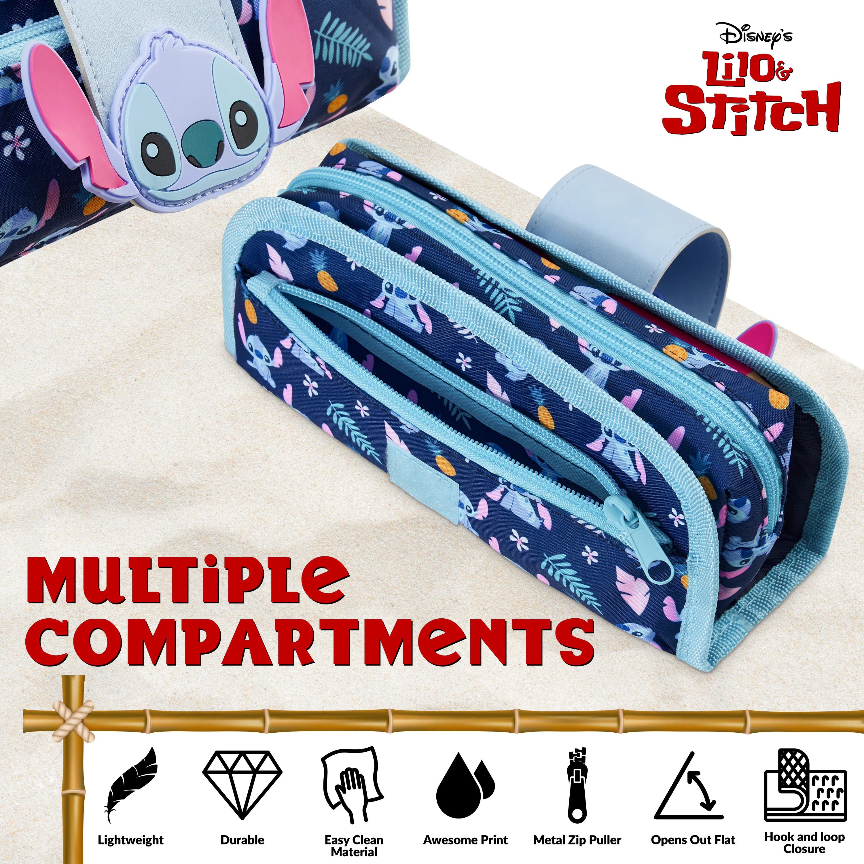 Disney Pencil Case for Girls Stitch Pencil Cases for Kids with Stationery - Image 4