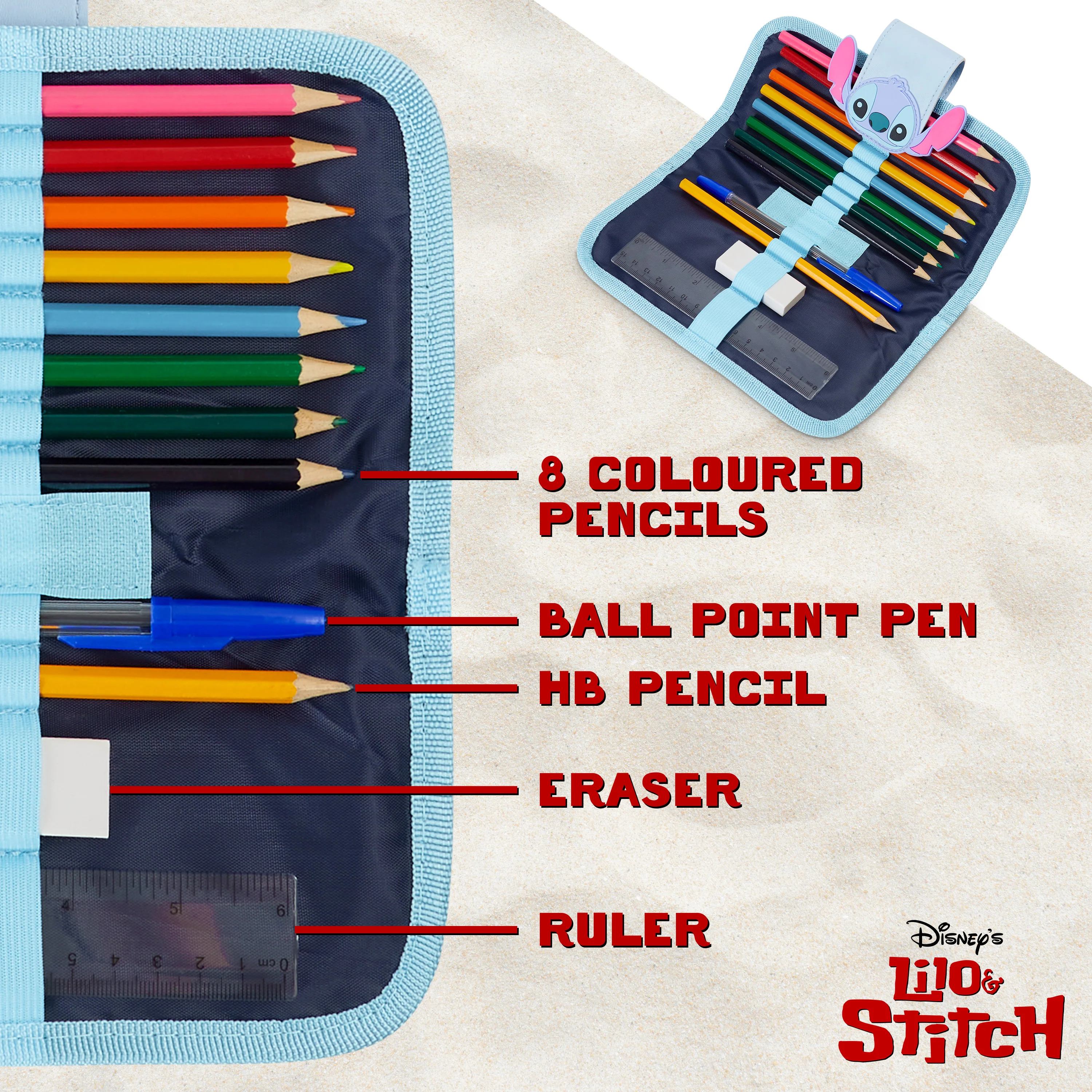 Disney Pencil Case for Girls Stitch Pencil Cases for Kids with Stationery - Image 5