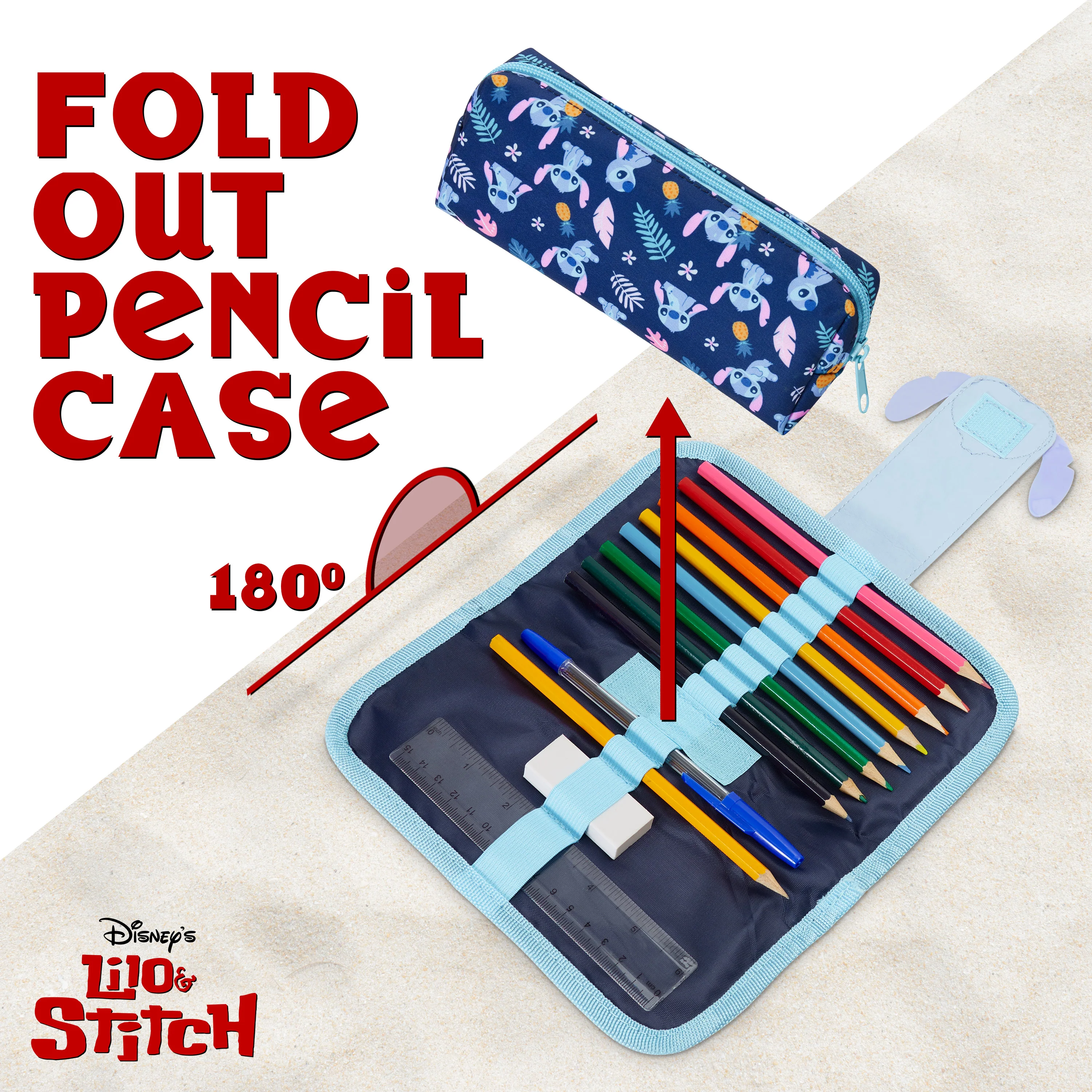 Disney Pencil Case for Girls Stitch Pencil Cases for Kids with Stationery - Image 6