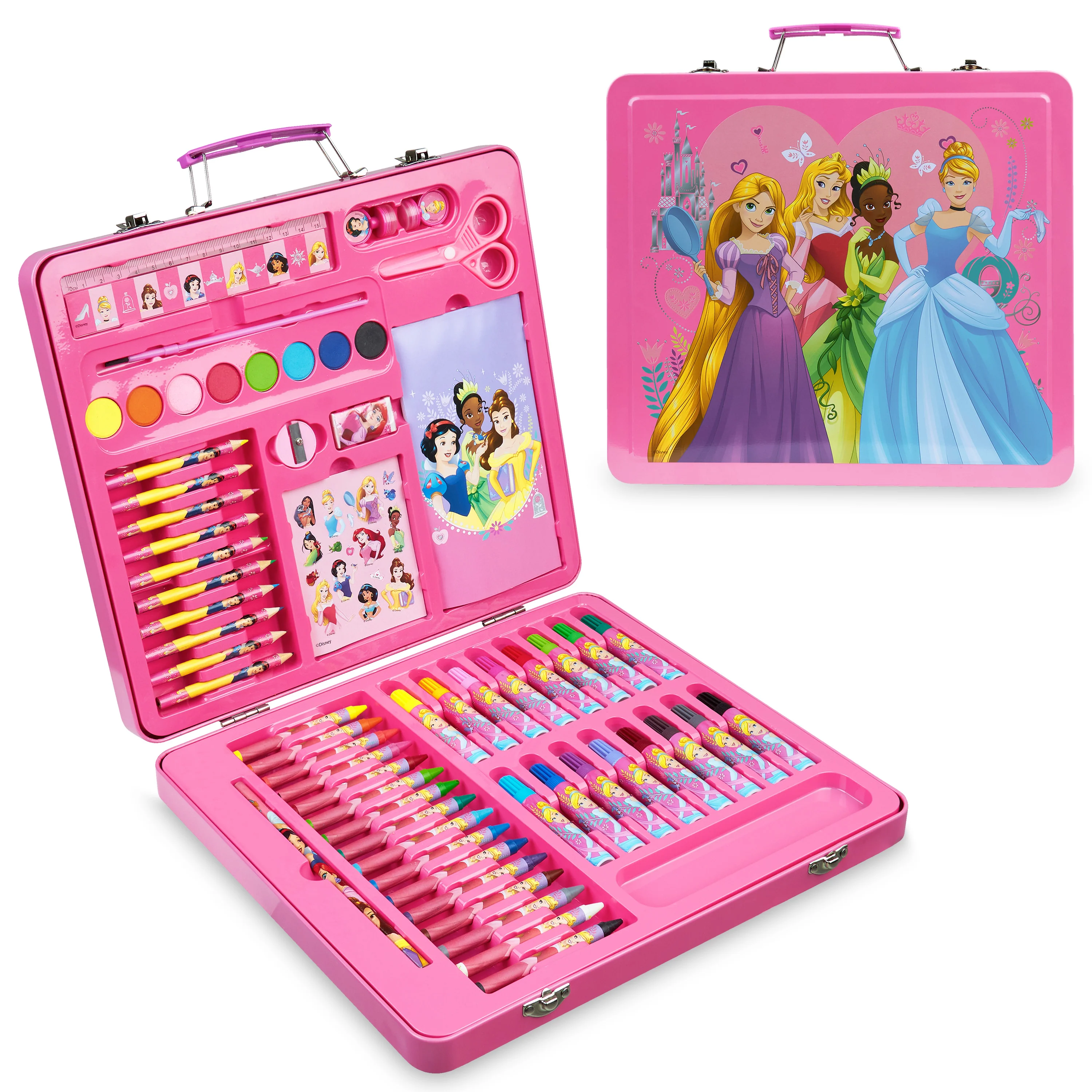 Disney Princess Art Set, Arts and Crafts for Kids 60 Pieces Colouring Sets for Girls