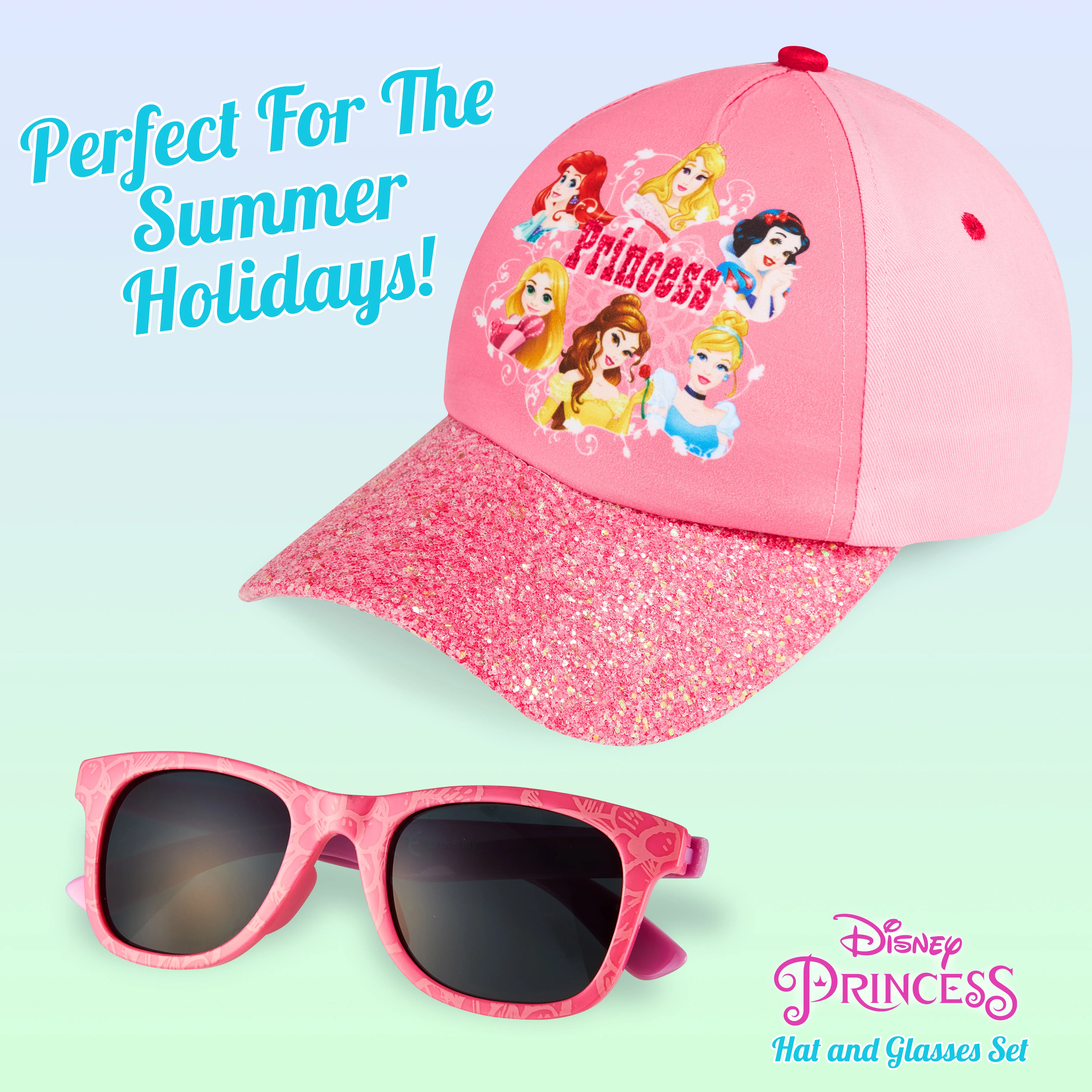 Disney Princess Baseball Cap & Kids Sunglasses, Girls Sun Hat & Sunglasses - Image 4