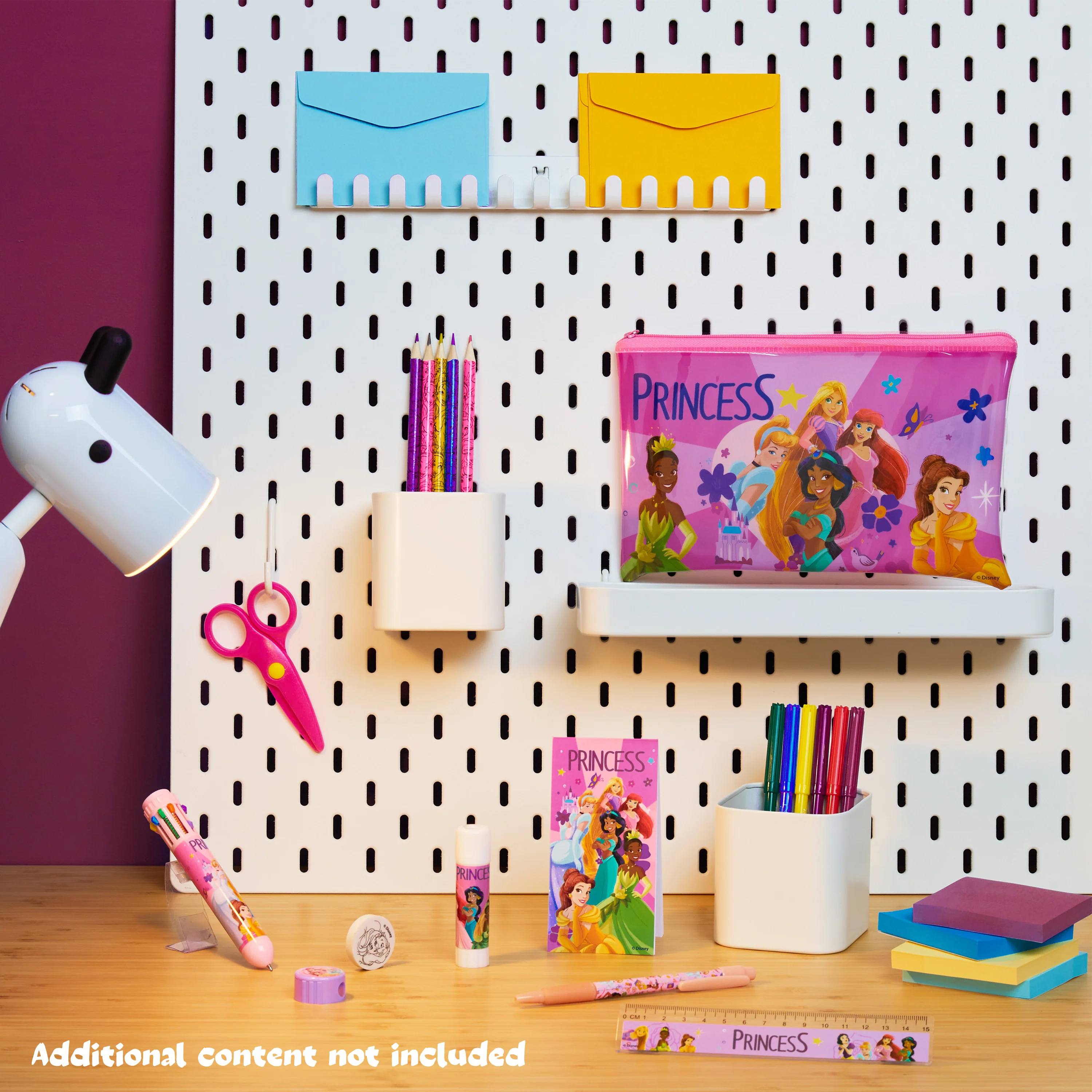 Disney Princess Kids Pencil Case with Cute Stationery Included - Image 2