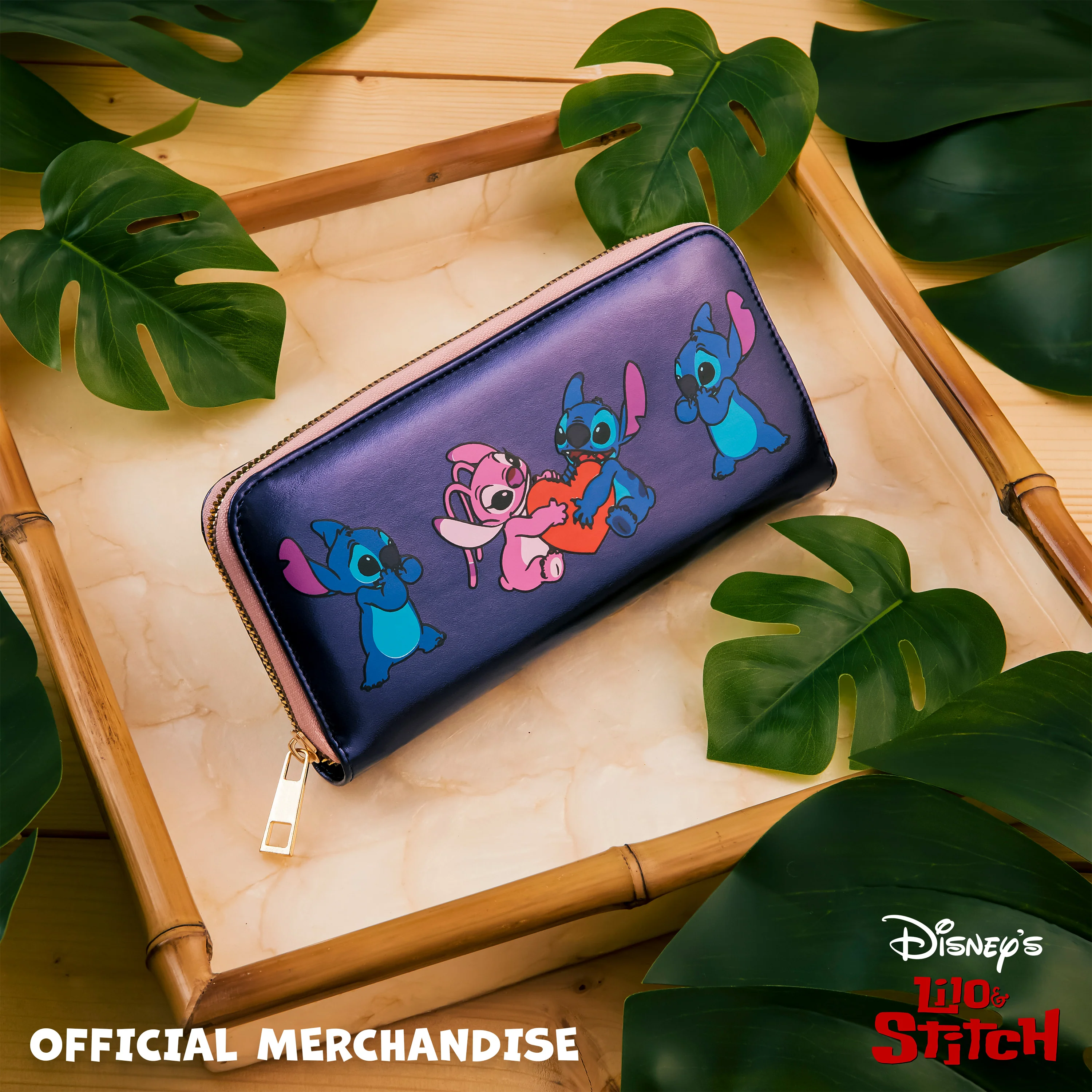Disney Purses for Women, Stitch Coin Purse with Card Slots - Metallic Blue - Image 2