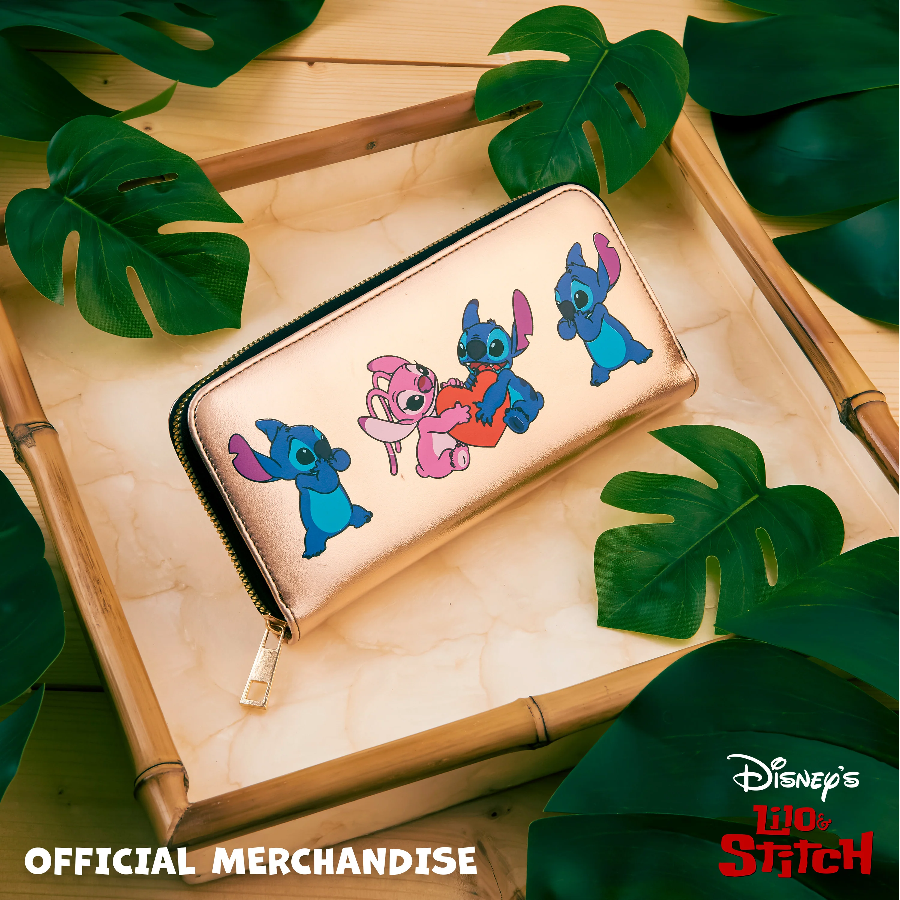 Disney Purses for Women, Stitch Coin Purse with Card Slots, Gifts for Women (Gold) - Image 2