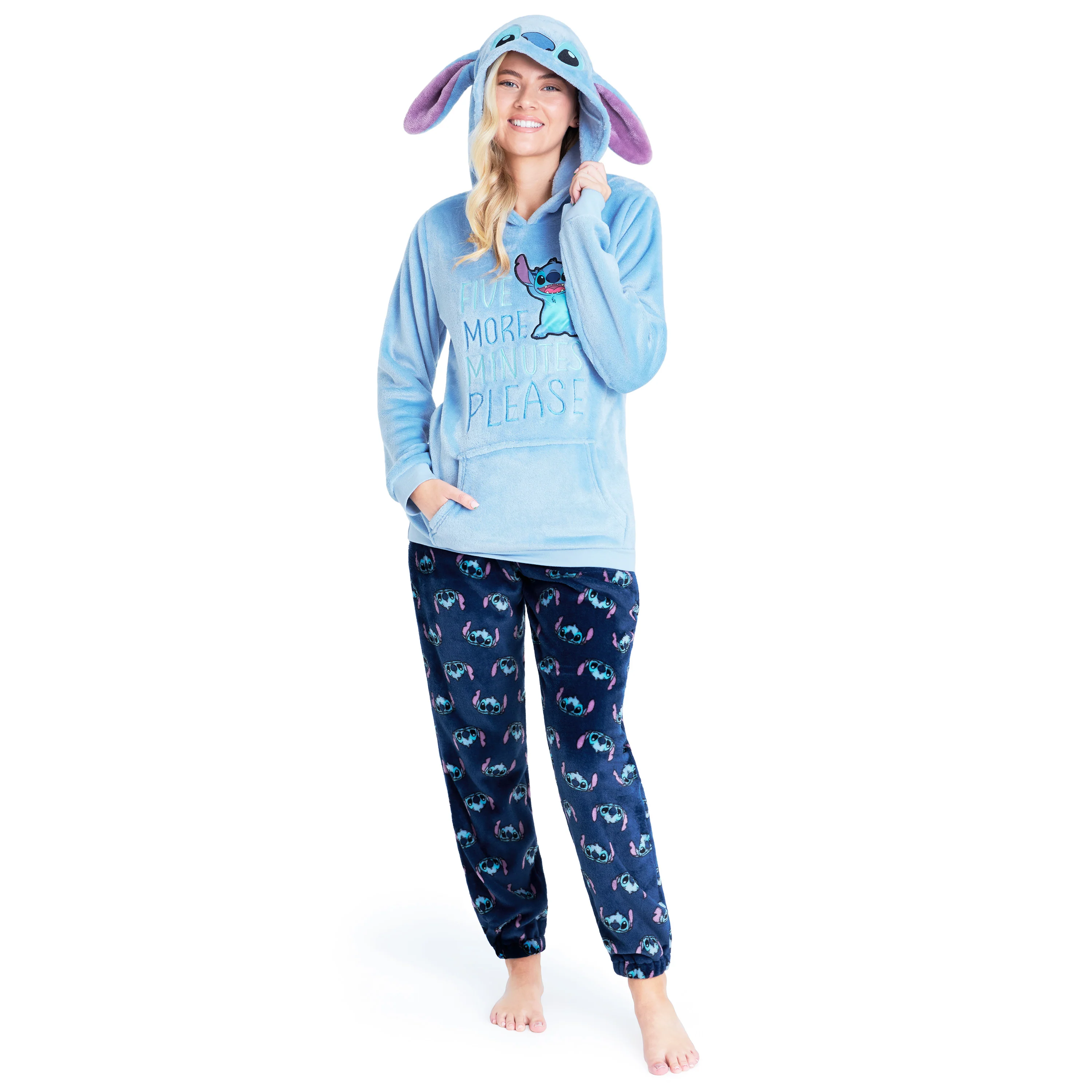 Disney Pyjamas for Women, Fluffy Ladies Fleece Eeyore Pyjamas