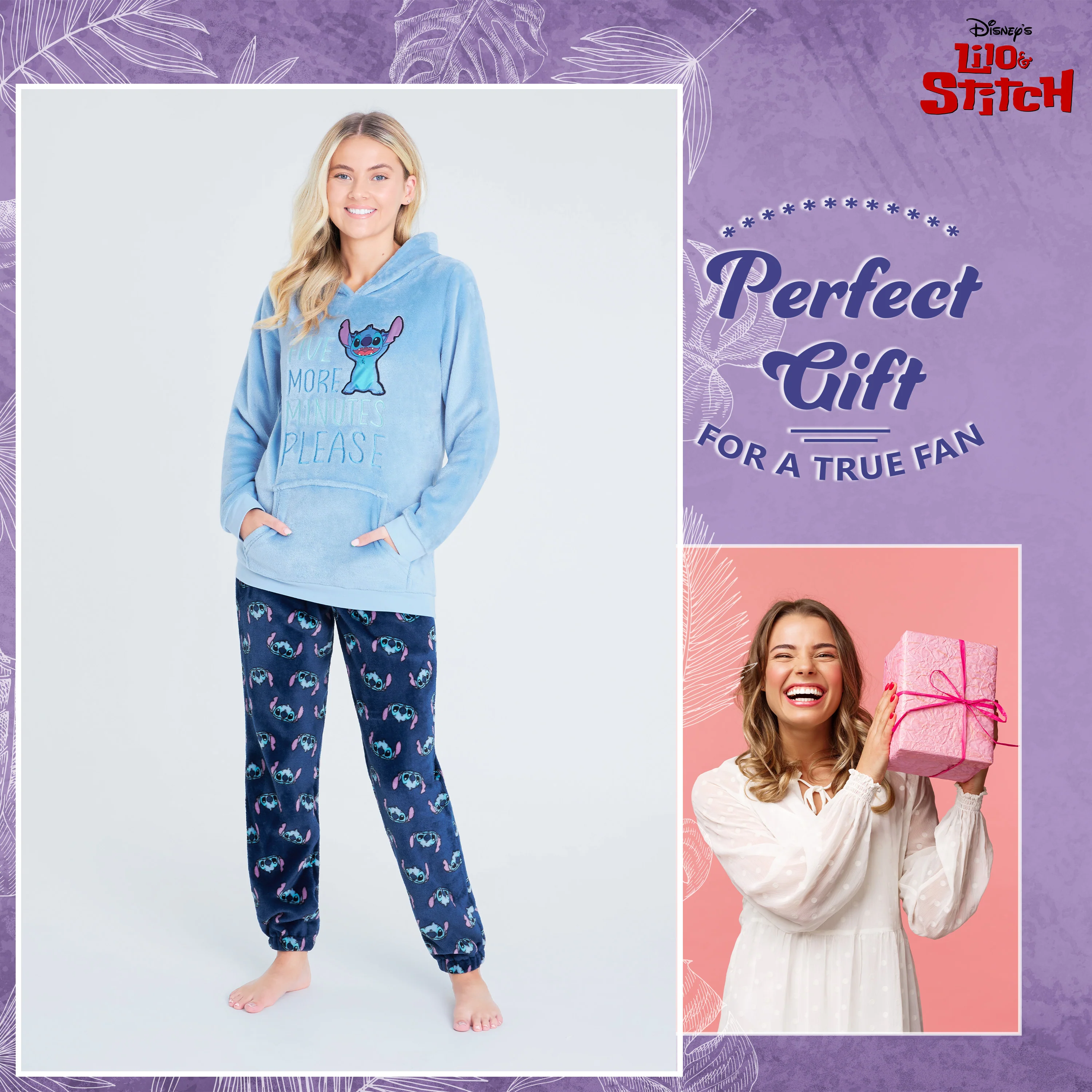 Disney Pyjamas for Women, Fluffy Ladies Fleece Eeyore Pyjamas - Image 2