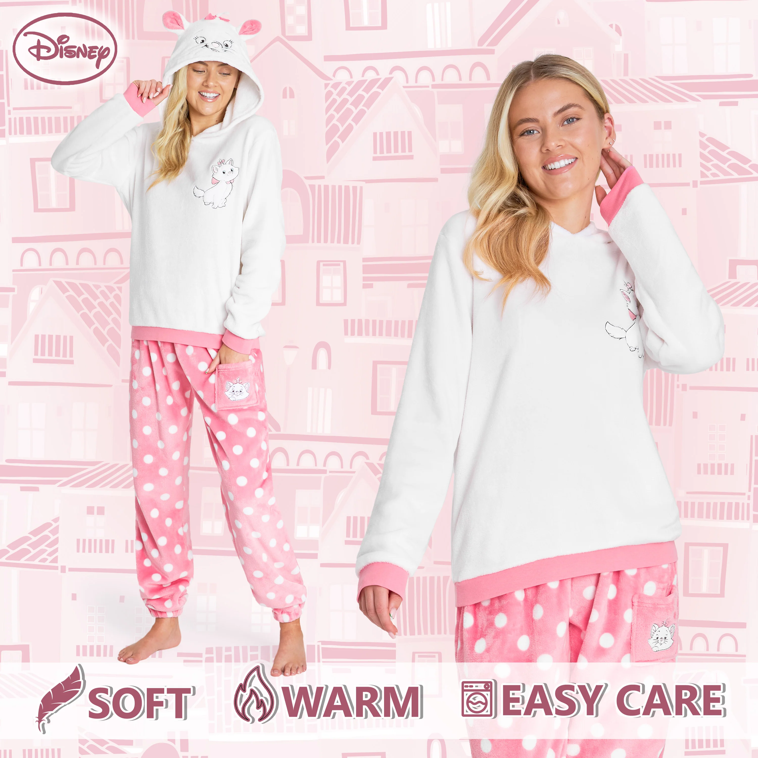 Disney Pyjamas for Women, Fluffy Ladies Fleece Pyjamas - MARIE - Image 6