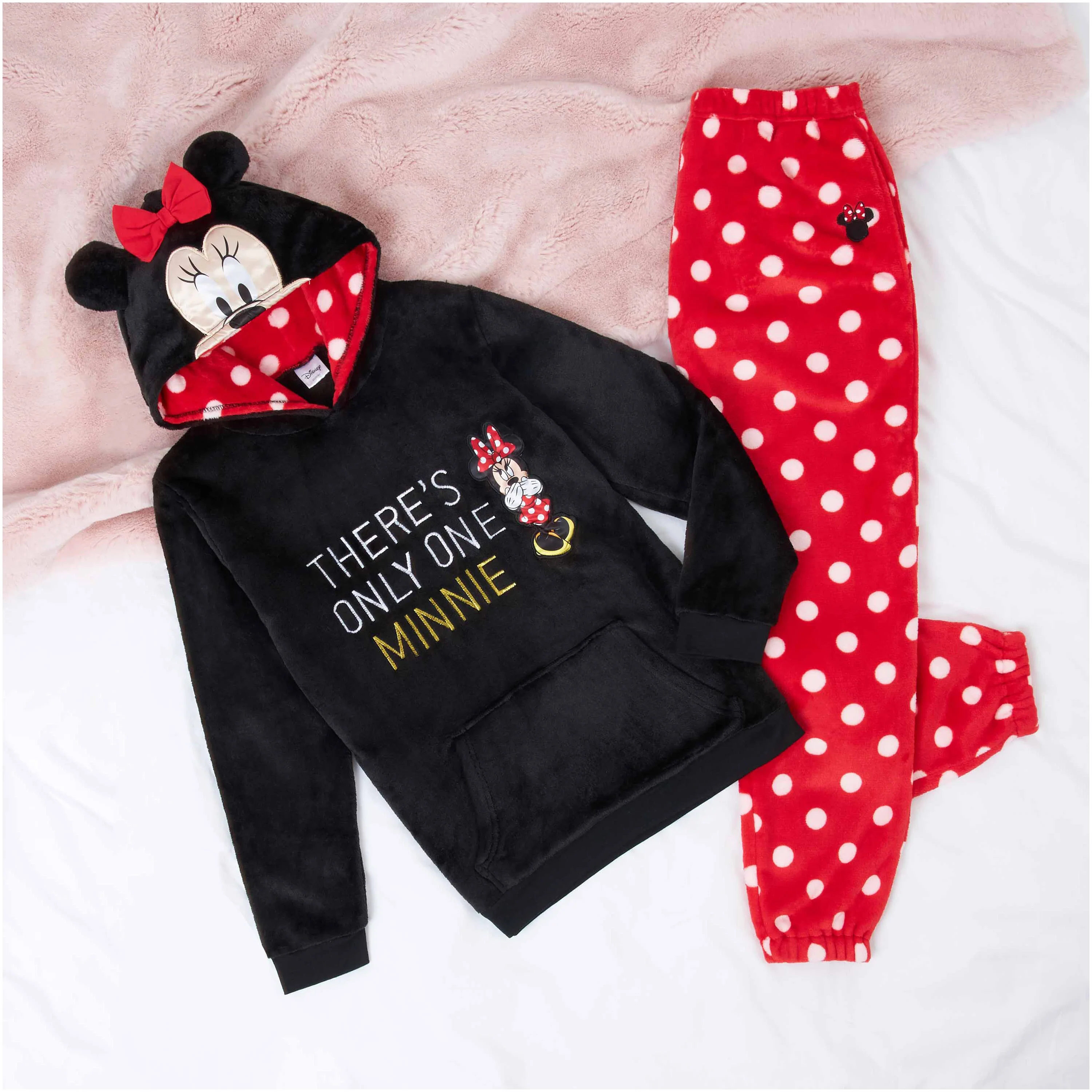 Disney Pyjamas for Women, Fluffy Ladies Fleece Pyjamas - MINNIE MOUSE - Image 3