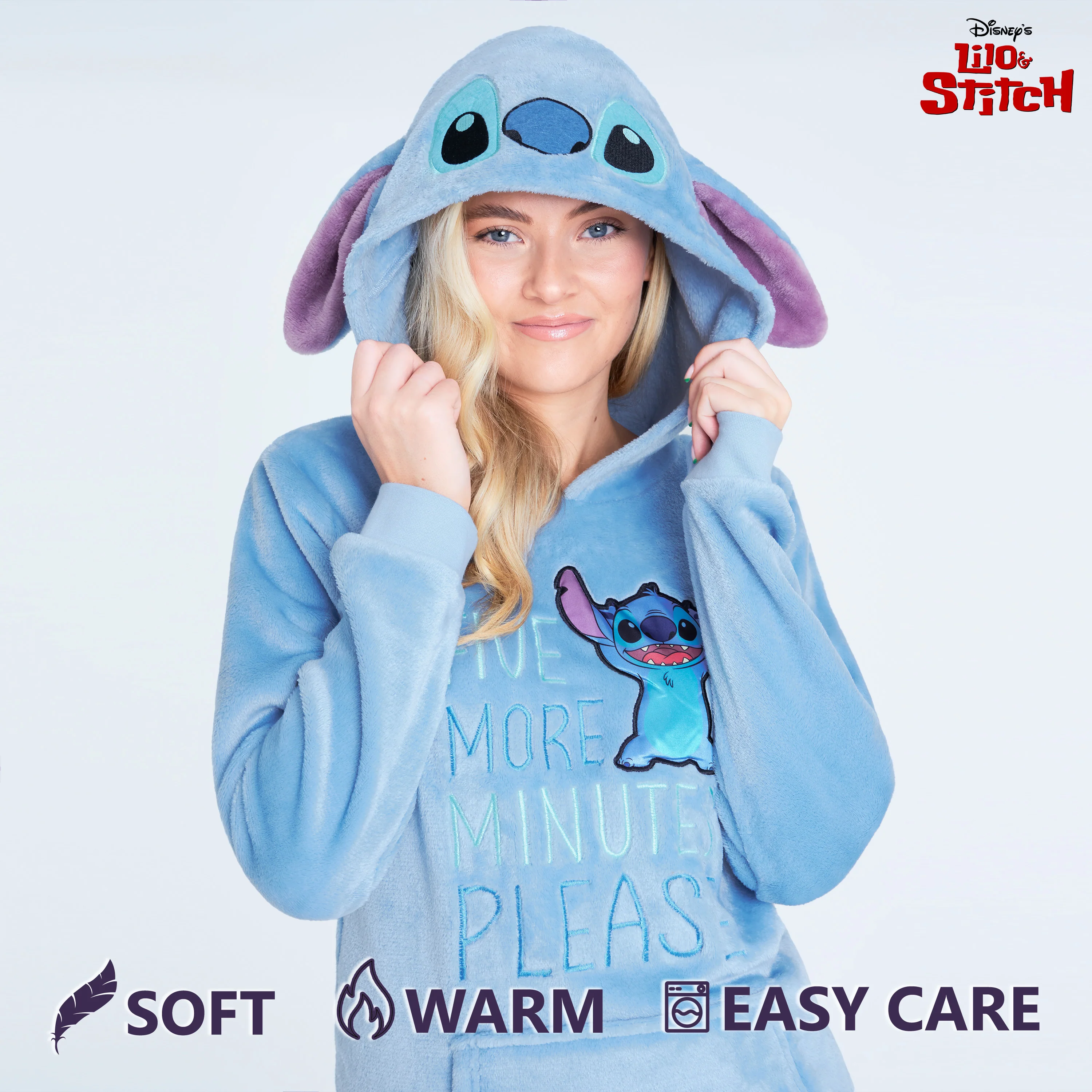 Disney Pyjamas for Women, Fluffy Ladies Fleece Eeyore  Pyjamas - Image 6
