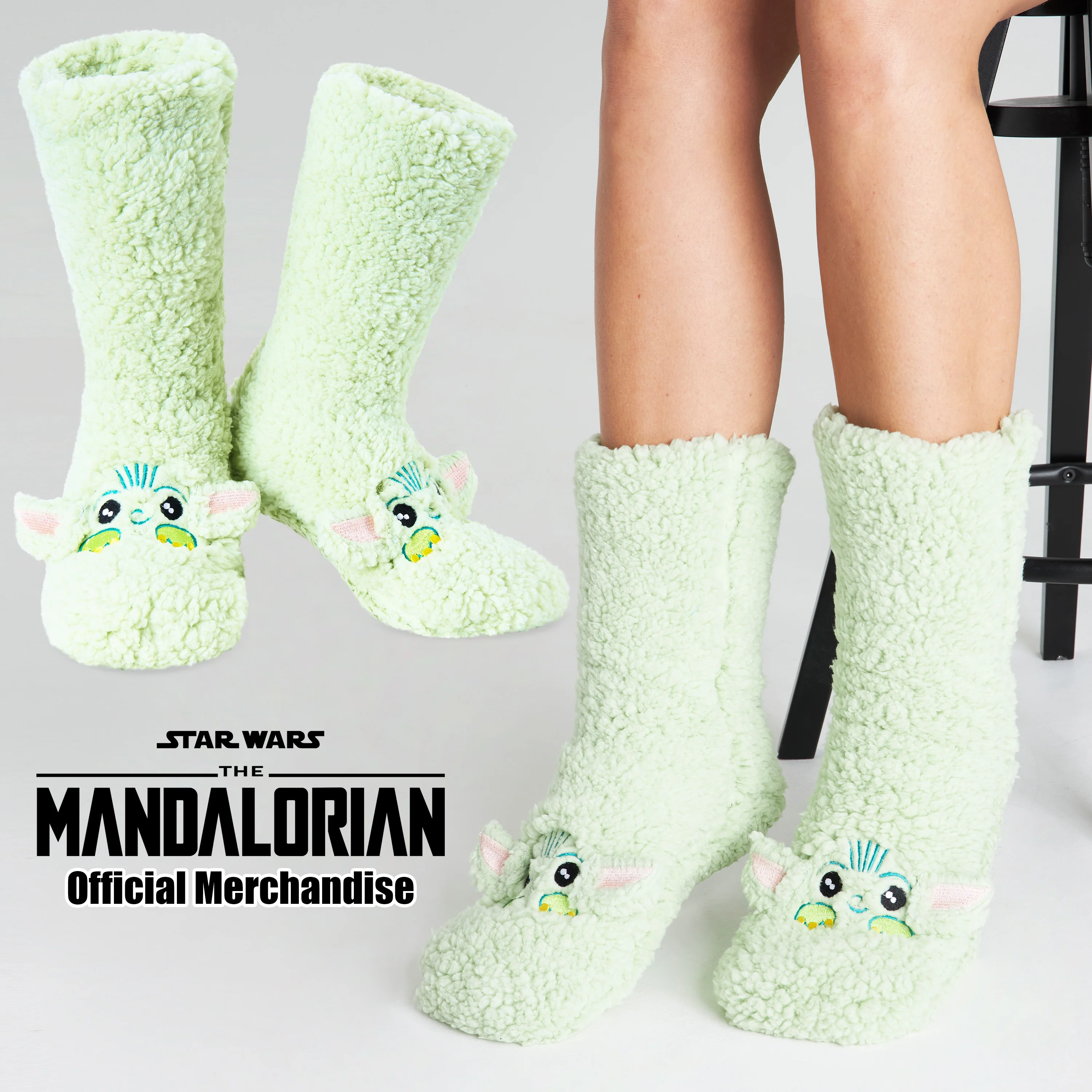 Disney Slipper Socks for Women Winter Fluffy Socks Warm - Mandalorian - Image 7