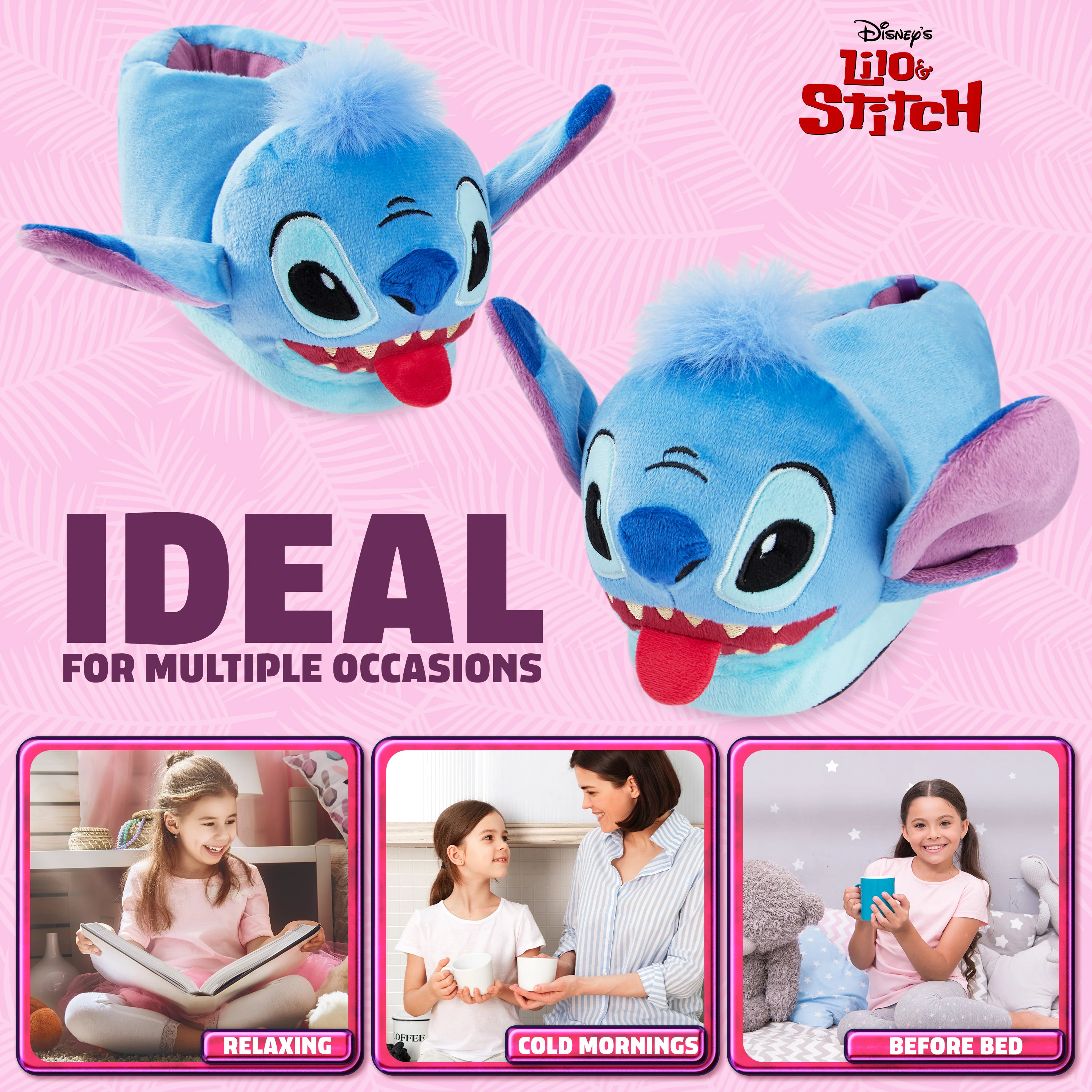 Disney Stitch Slippers Kids - 3D Fluffy Baby Yoda Children Warm Slippers Size 11-2 - Image 5