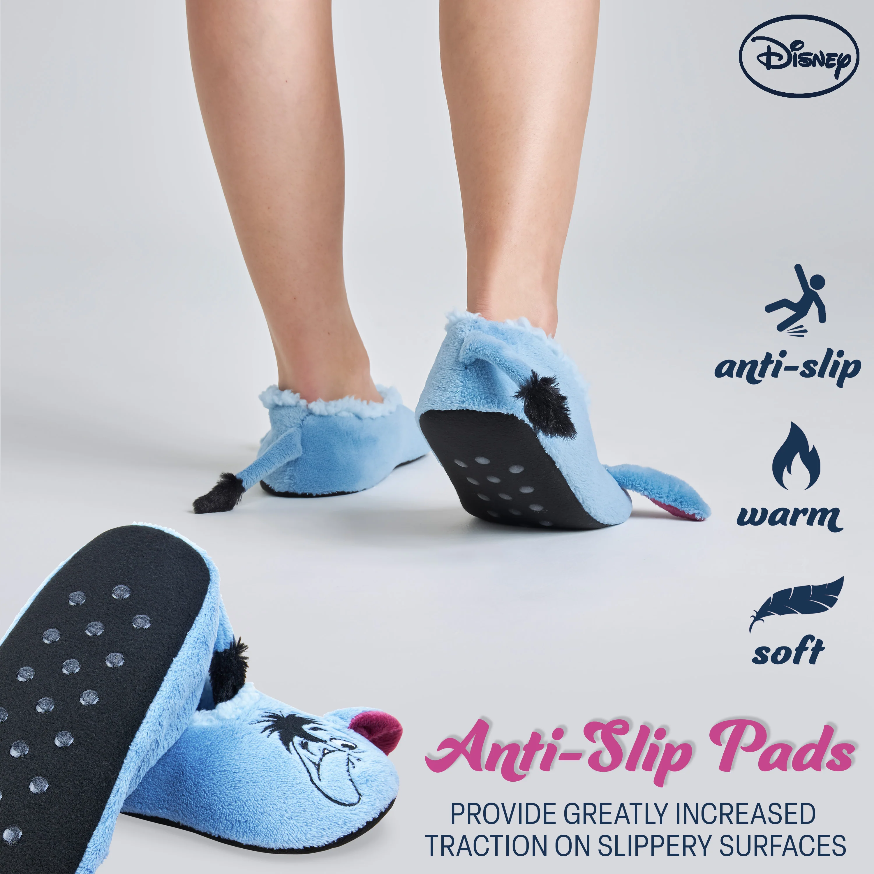 Disney Slippers Women and Teens, Slipper Socks Ballet Slippers, Eeyore Gifts - Image 6